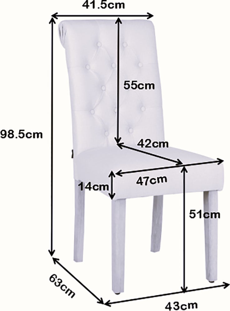 Home affaire Esszimmerstuhl »Liao, TOPSELLER!, OTTOs Choice, 2er-Set« (Set) pflegeleichter Webstoff Bezug, Knopfheftung, Sitzhöhe ca. 51 cm