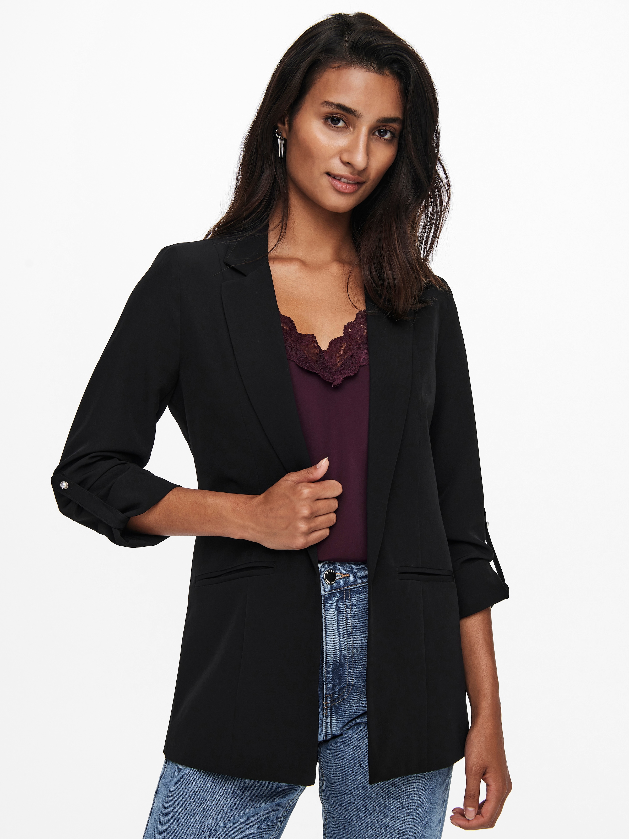 ONLY Blazer court »ONLKAYLE-ORLEEN 3/4 BLAZER TLR NOOS« Materialmix, regular fit