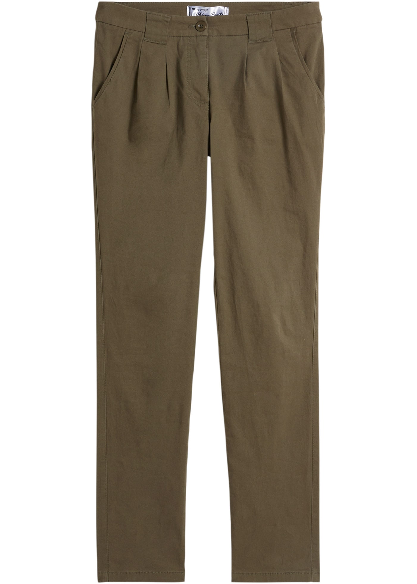 bonprix Chinos  schmale Form, mit Bundfalten und praktischen Taschen