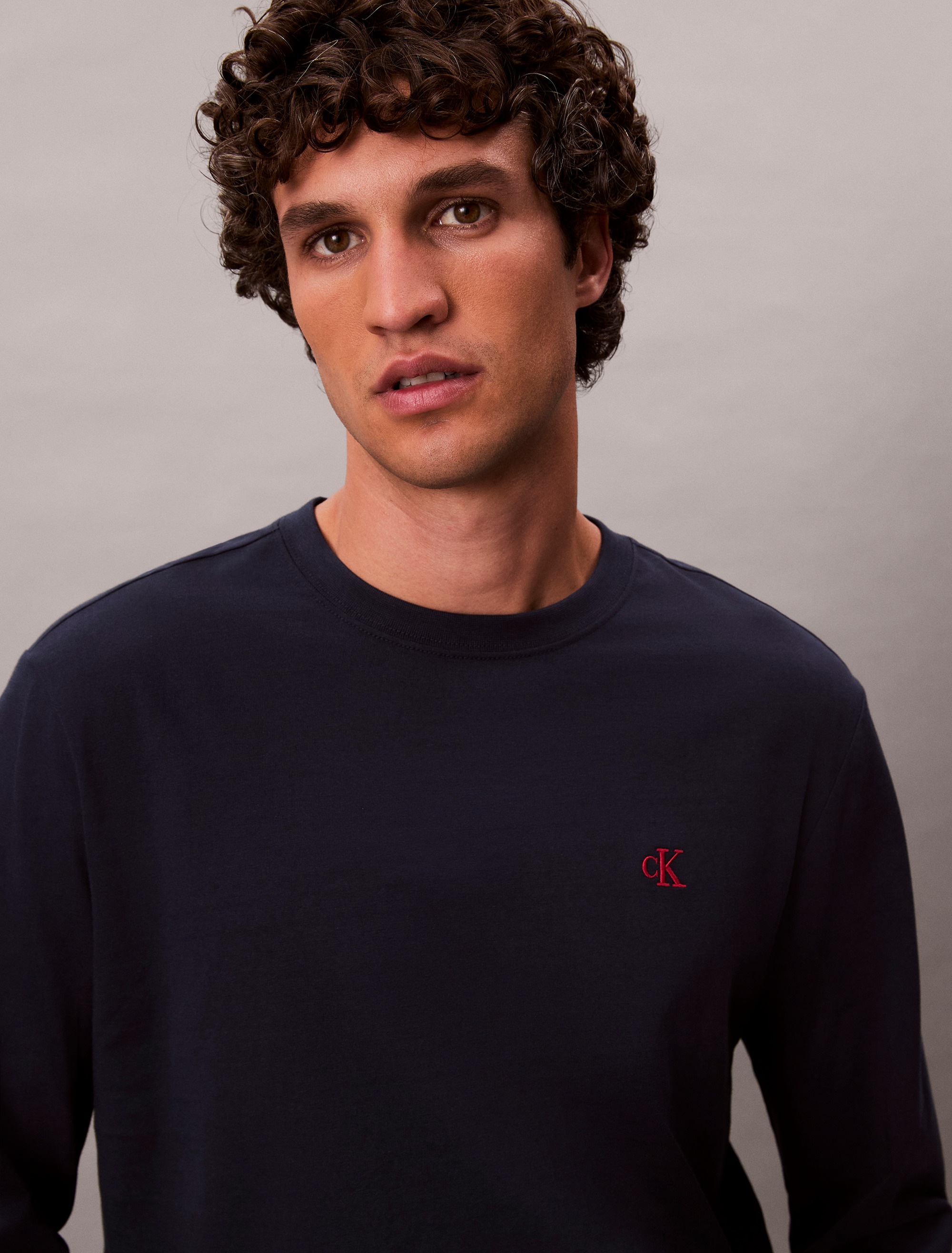 Calvin Klein Jeans T-shirt à manches longues »LS EASY MONOGRAM TEE« Mit Rundhalsausschnitt, regular fit