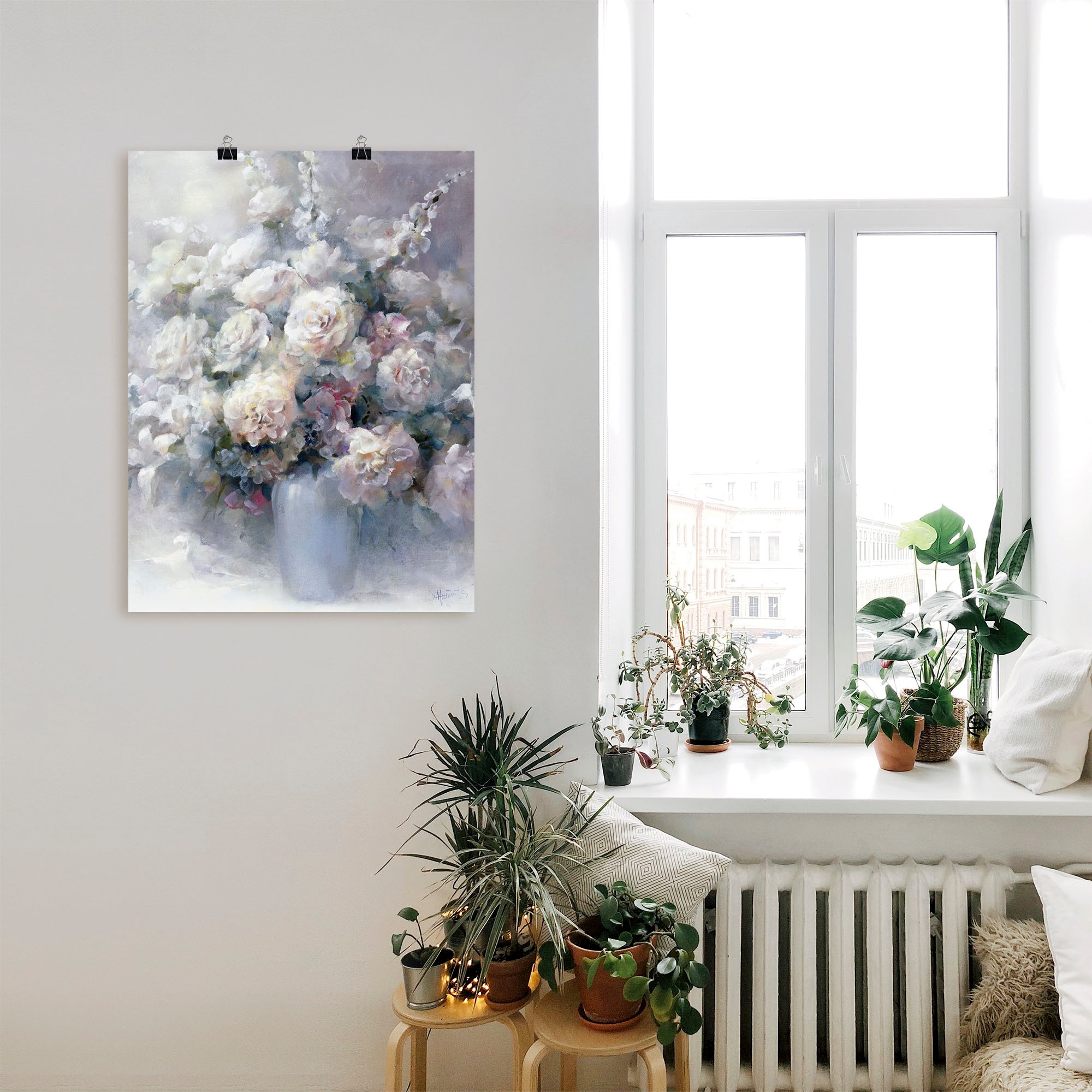 Artland Wandbild »Weisser Strauss« Blumen 1 Stk. tlg. als Leinwandbild, Poster in verschied. Grössen