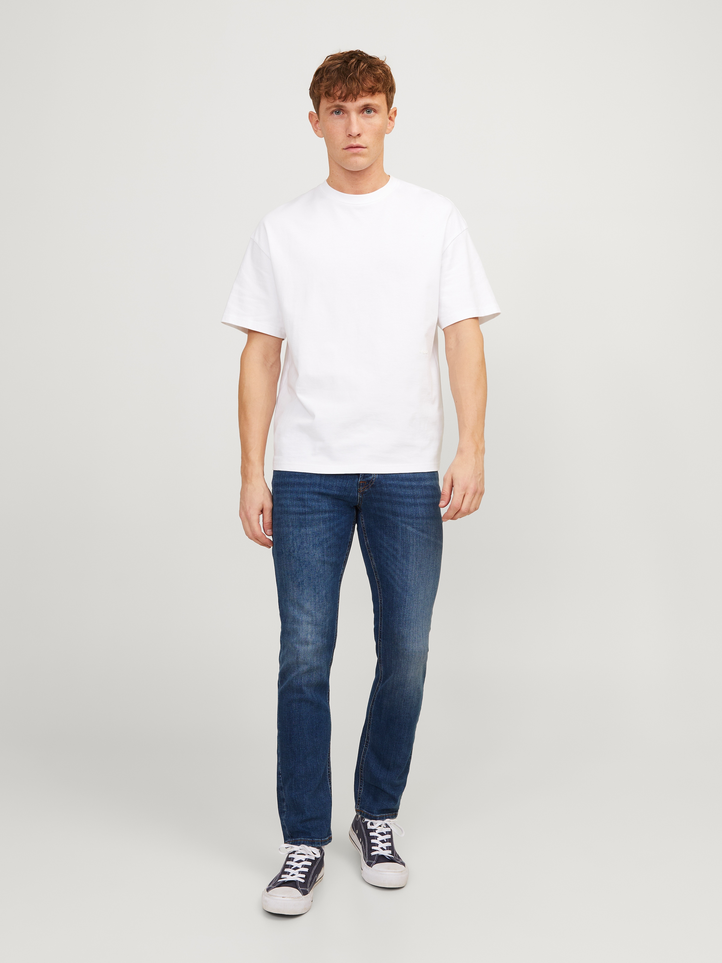 Jack & Jones Jeans slim »JJITIM mit Waschung und praktischen Taschen«, Abriebeffekte, modisch, slim fit, Denim
