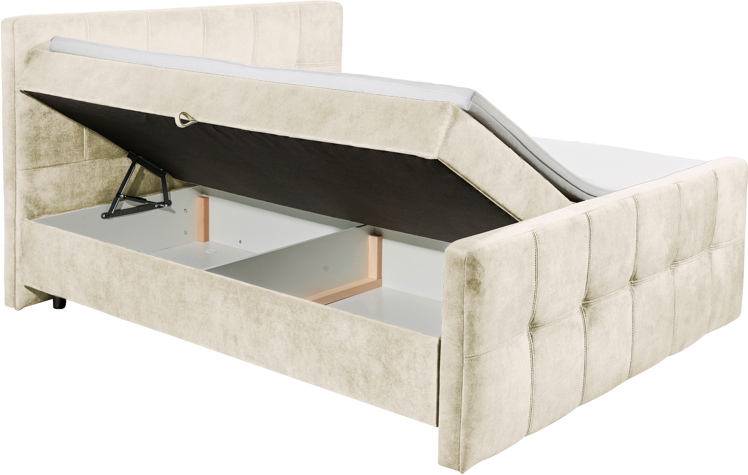 ED EXCITING DESIGN Boxbett »Valetta« mit Bettkasten, inkl. Topper