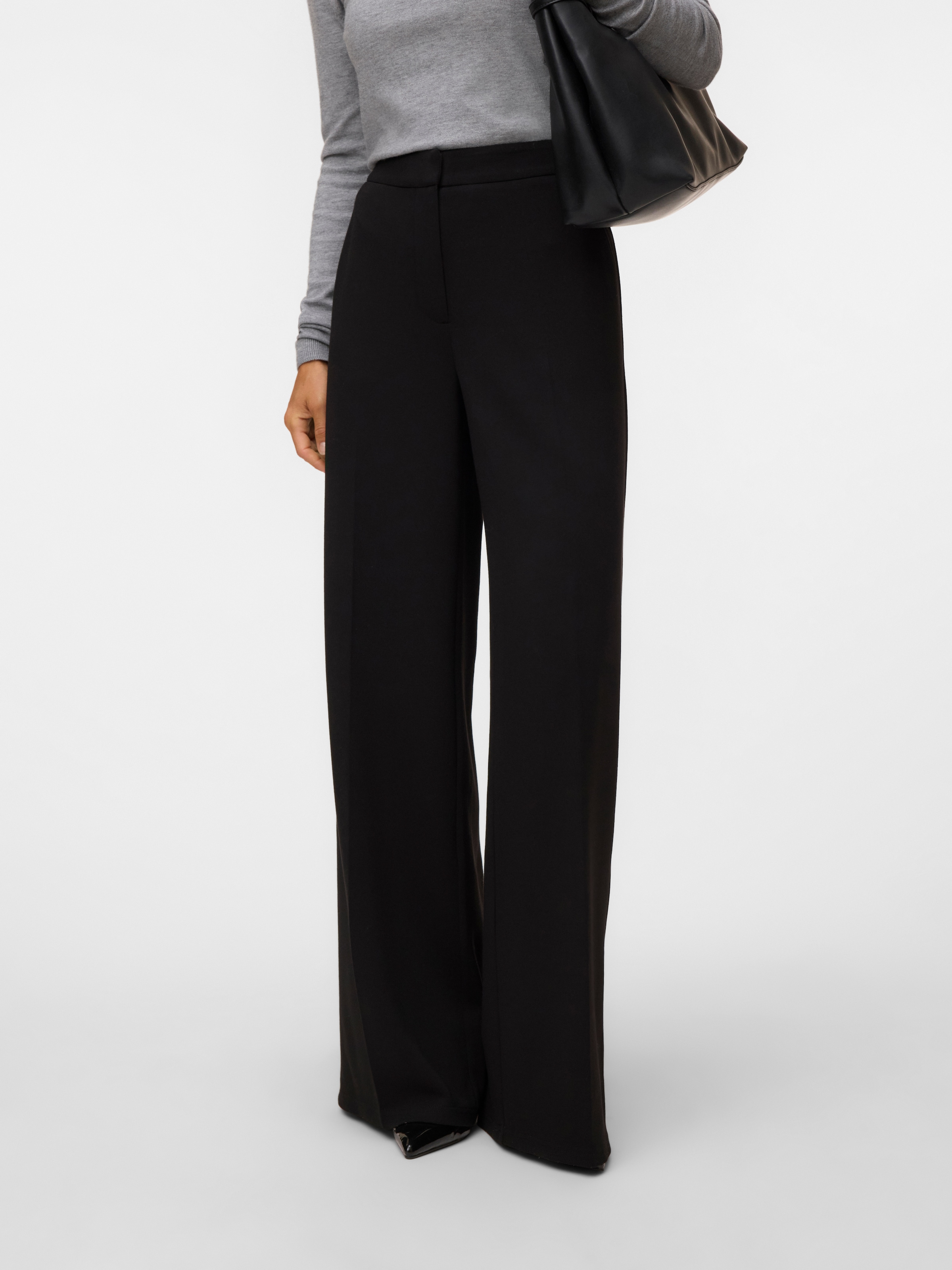 Vero Moda Pantalon de costume »VMBELLIS MW WIDE PANT NOOS«  Mélange de matériaux, coupe large