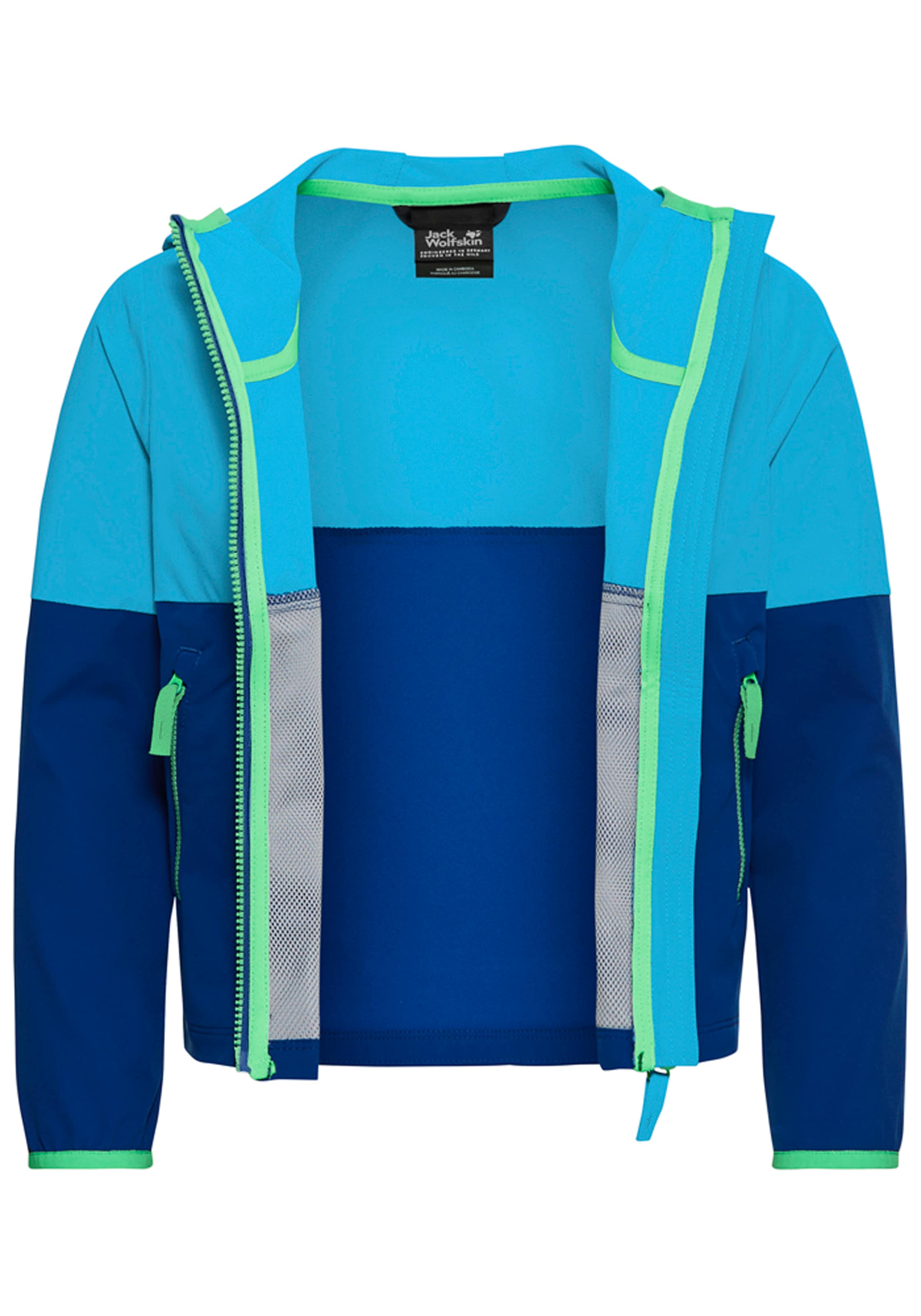 Jack Wolfskin Softshelljacke »SANDBIRD HOODED JKT K« mit Kapuze Winddicht, atmungsaktiv, Übergangsjacke