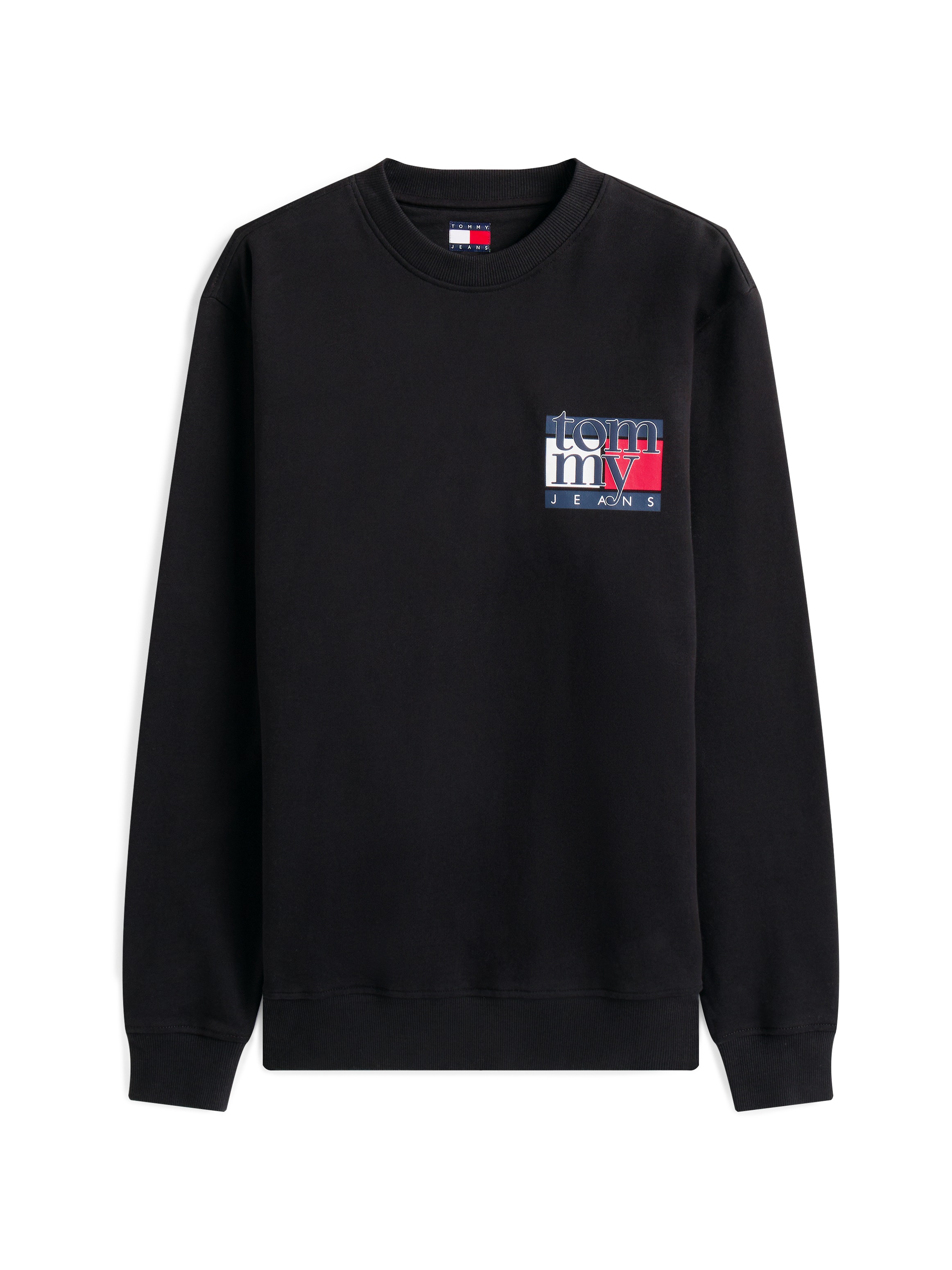 Tommy Jeans Sweatshirt »TJM RWB FLAG«, Rundhals, regular fit, Print, Rippbündchen
