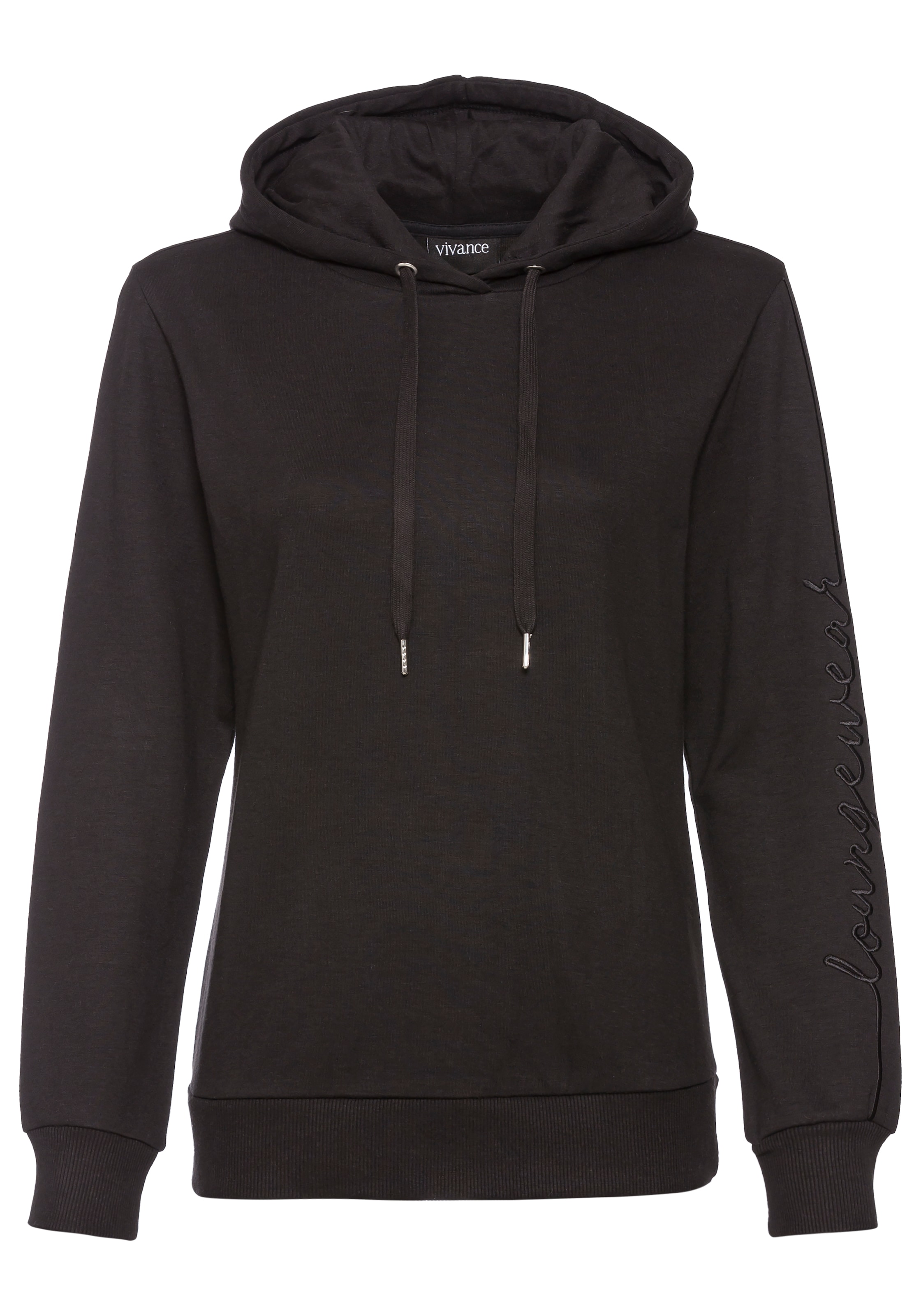 Vivance Hoodie , mit seitlicher Loungewear Stickerei, Loungshirt
