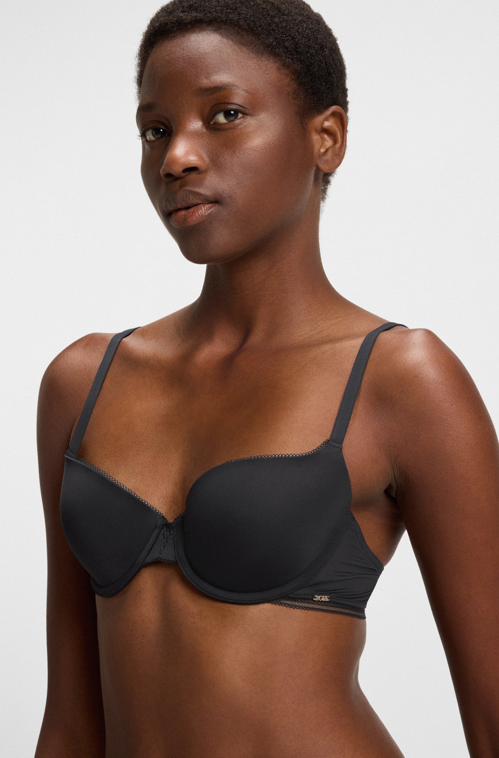 BOSS Soutien-gorge à armatures »DEMI_B.PURE« aus Mikrofaser mit Einsätzen aus Spitze