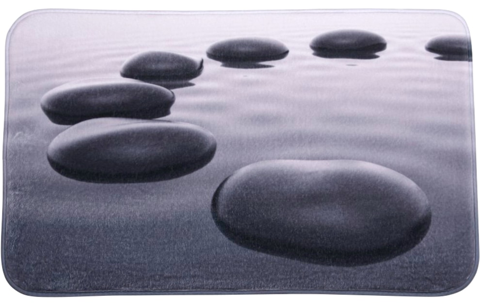 Sanilo Badaccessoire-Set »Black Stones« bestehend aus WC-Sitz, Badteppich, Stöpsel, Seifenspender, WC-Bürste