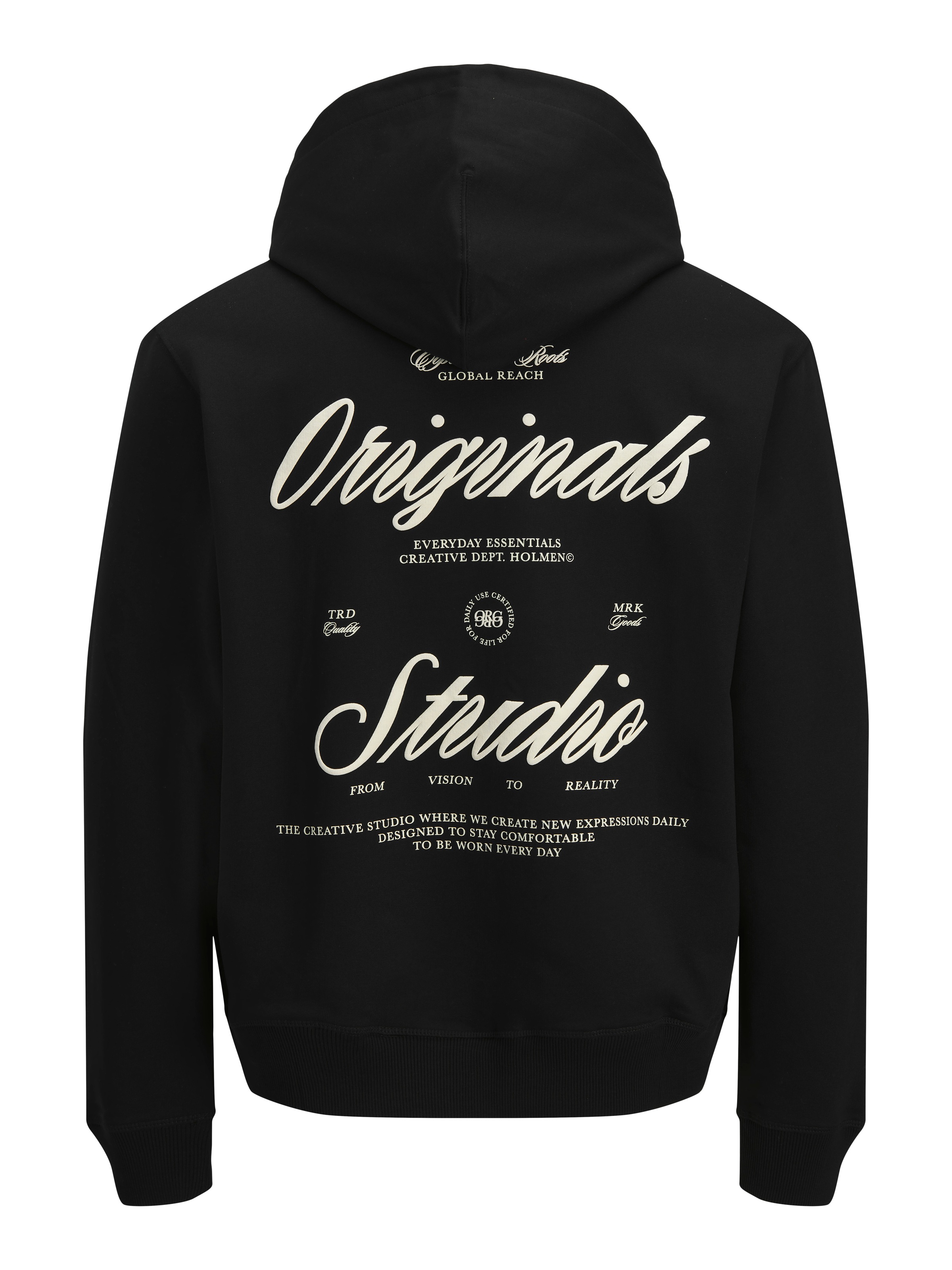 Jack & Jones PlusSize Sweat à capuche »JORNORREBRO TYPO BACK SWEAT HOOD PLS«, mélange coton, coupe régulière
