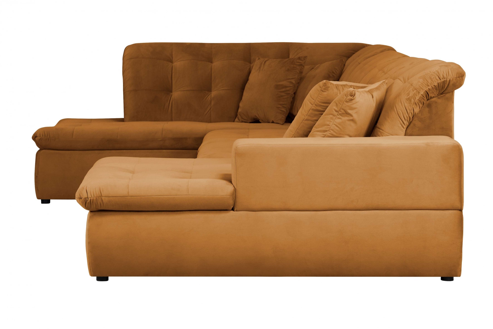 INOSIGN Wohnlandschaft »BRISBANE NEU U-Form« mit feiner Steppung, Matten-Optik, incl. Zierkissen