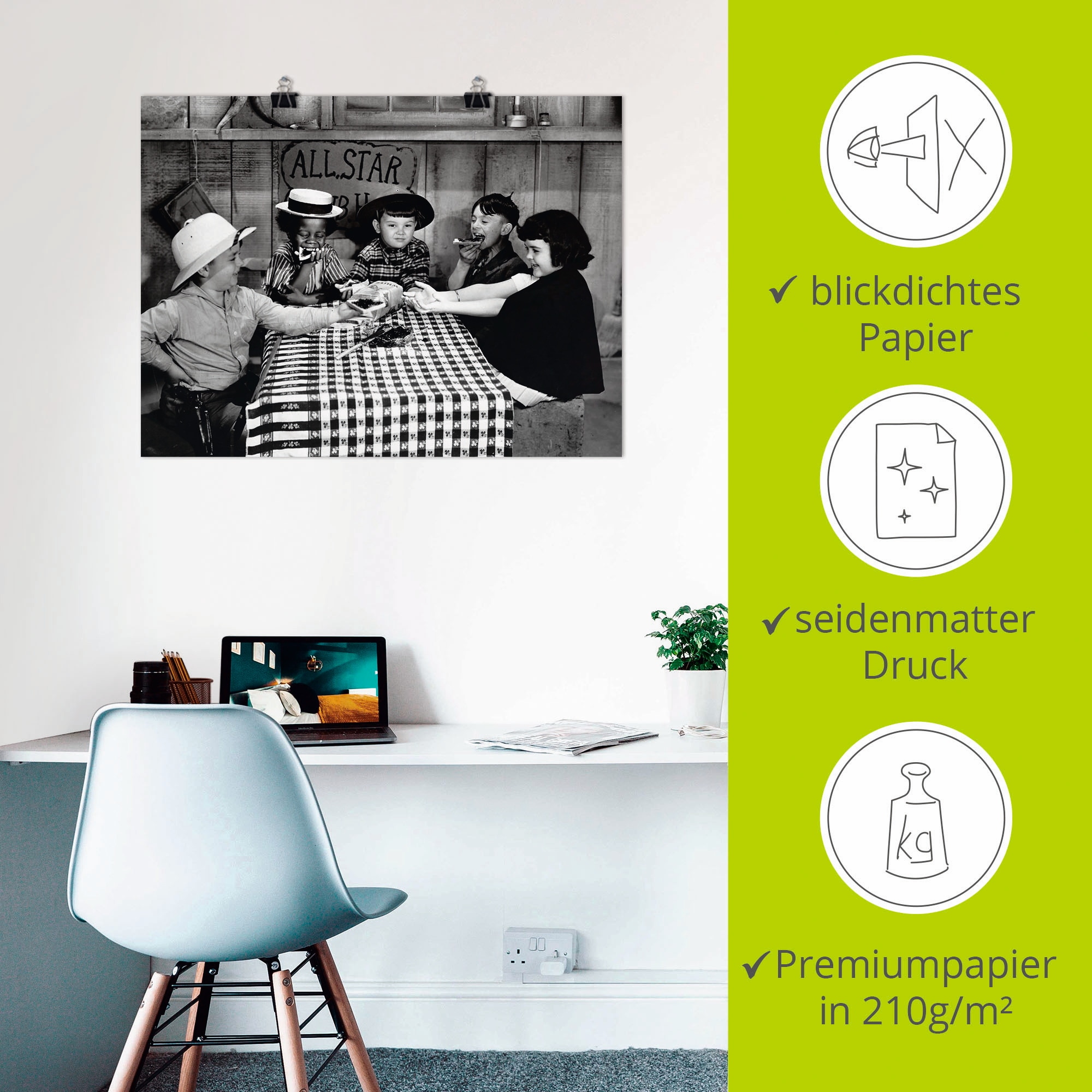 Artland Wandbild »Die kleinen Strolche, 1935er« Film 1 Stk. tlg. als Leinwandbild, Poster in verschied. Grössen