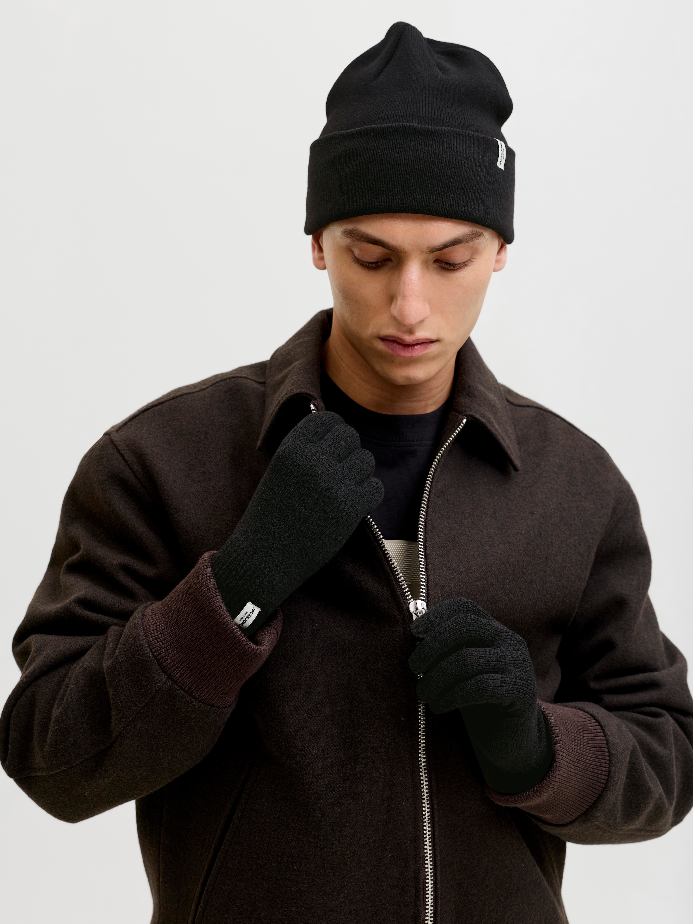 Jack & Jones Bonnet »JACCOOPER BEANIE AND GLOVES GIFTBOX« fibre synthétique, taille unique