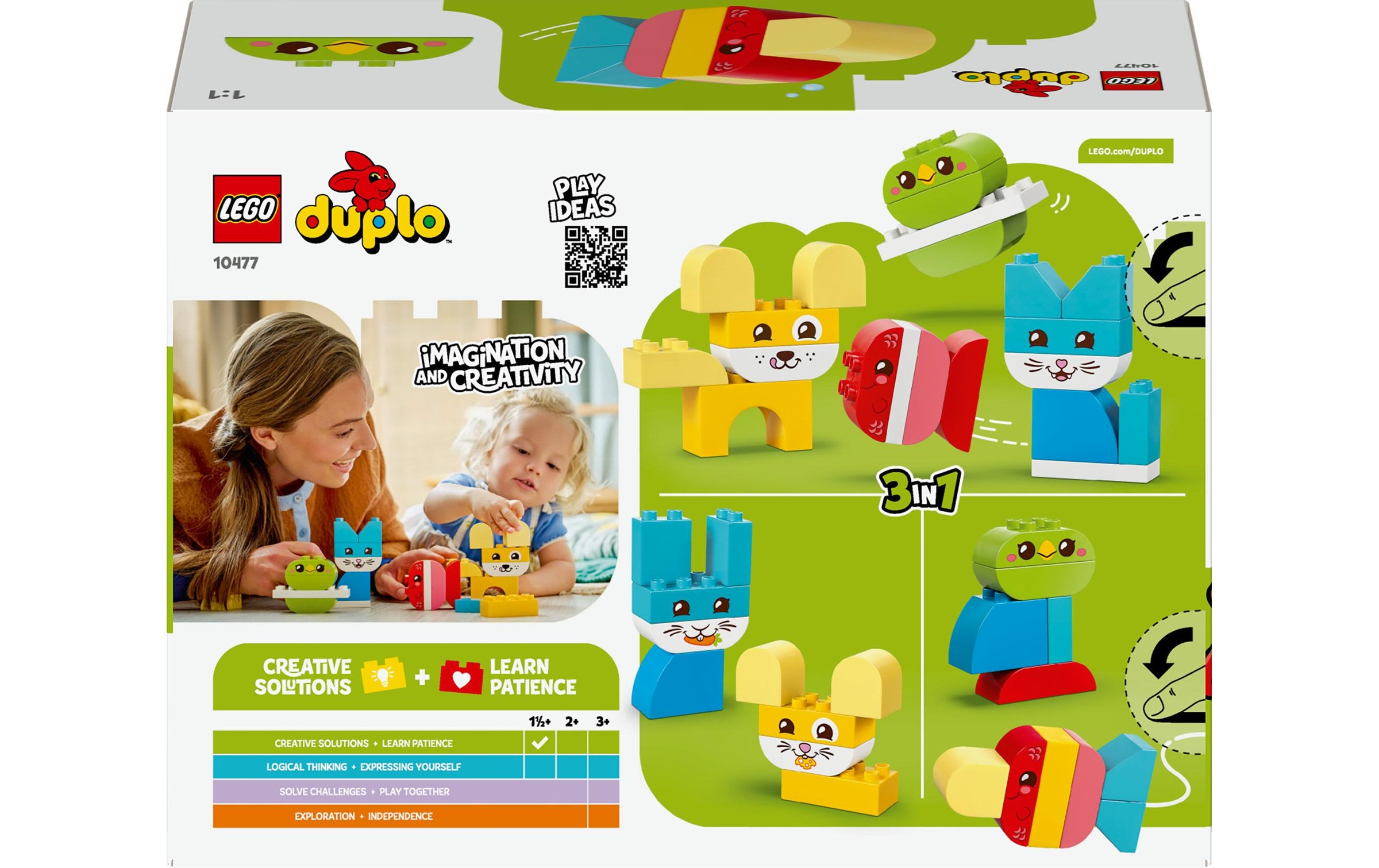 LEGO® Konstruktionsspielsteine »DUPLO® 3-in 1 Kreative Tiere 10477«