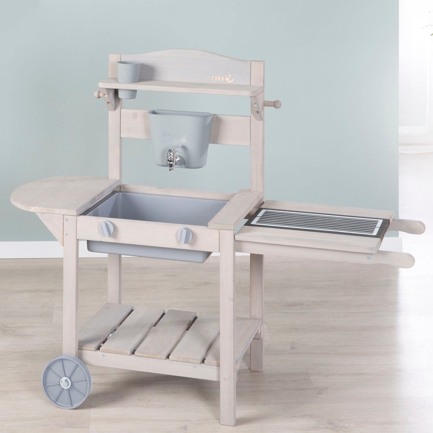 roba® Outdoor-Spielküche »Mobile Matschküche BBQ, aus Holz« FSC® - schützt Wald