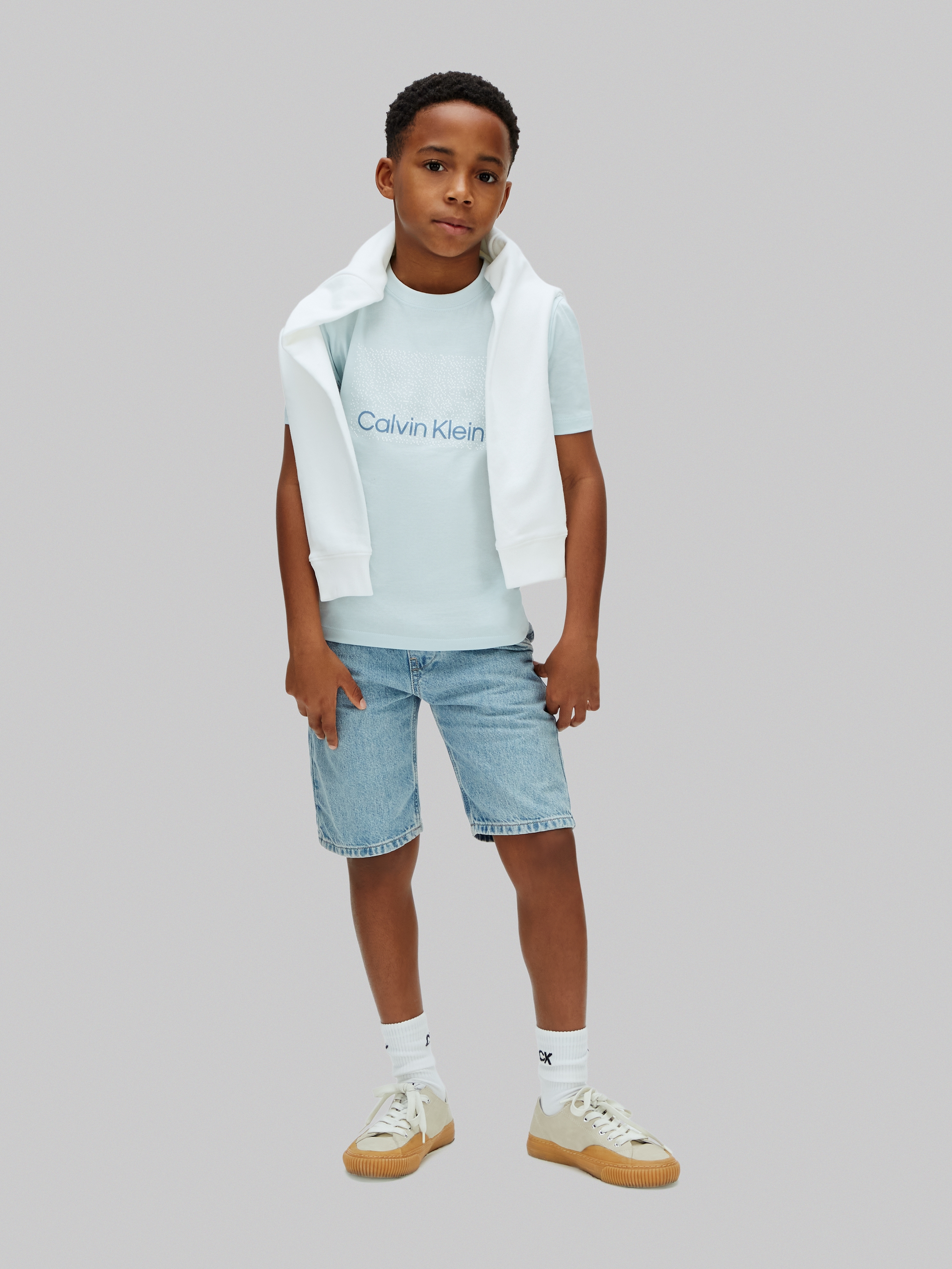 Calvin Klein Jeans T-Shirt »PERFORATION T-SHIRT« Regular fit für Kinder mit Markenprint