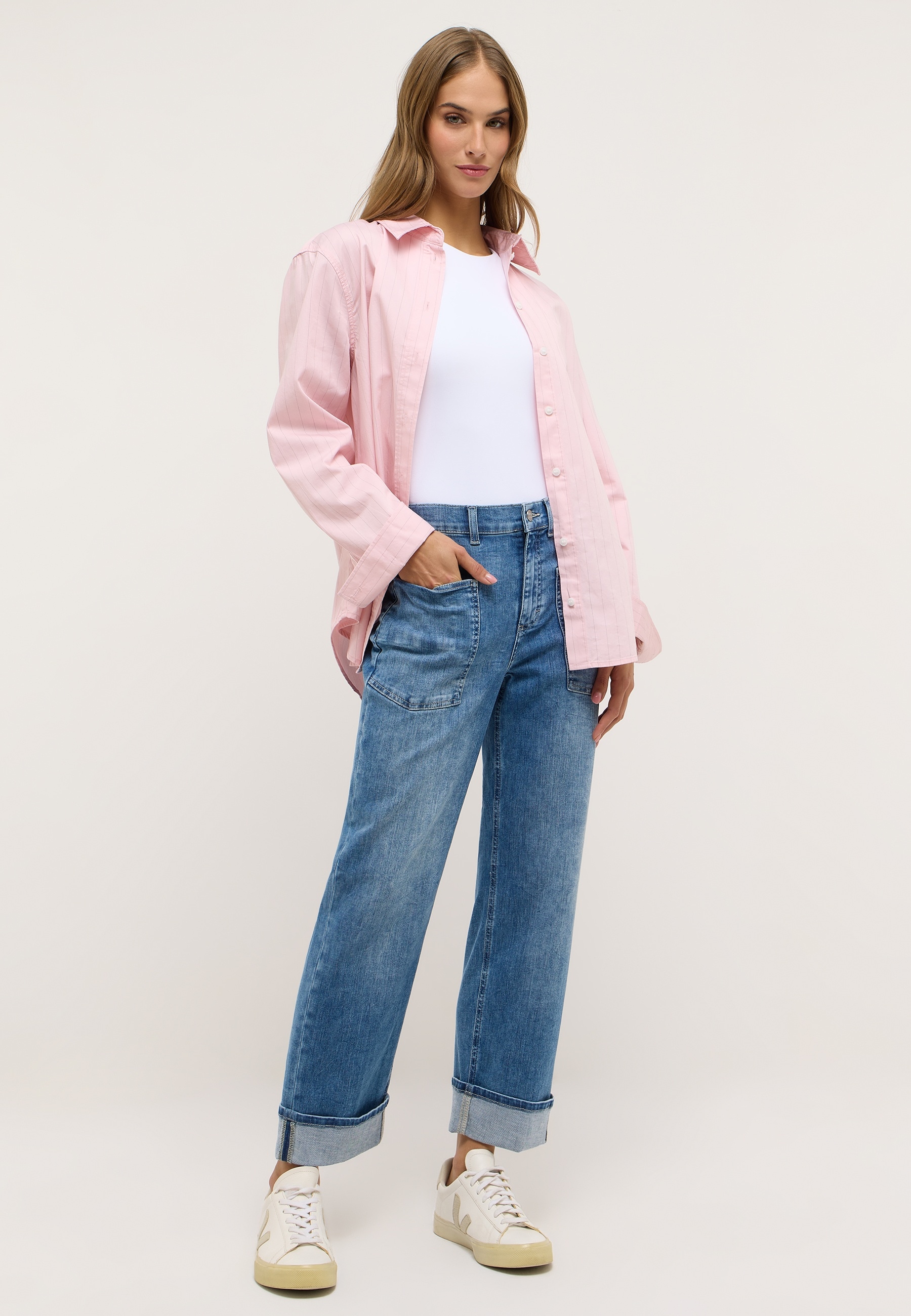 ANGELS Relax-fit-Jeans »LIBERTA TURN UP« Relaxed fit, aus Baumwollmischung, mit grossen Vordertaschen
