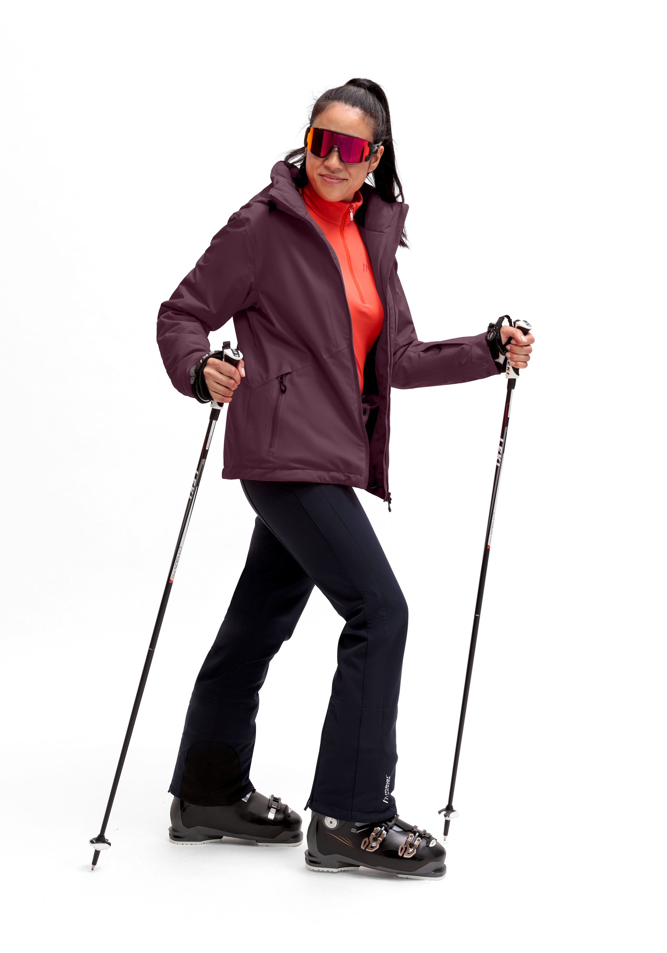 Maier Sports Skijacke »Straja« Damen Winterjacke, wind/wasserdicht, 3 RV-Taschen und Kapuze