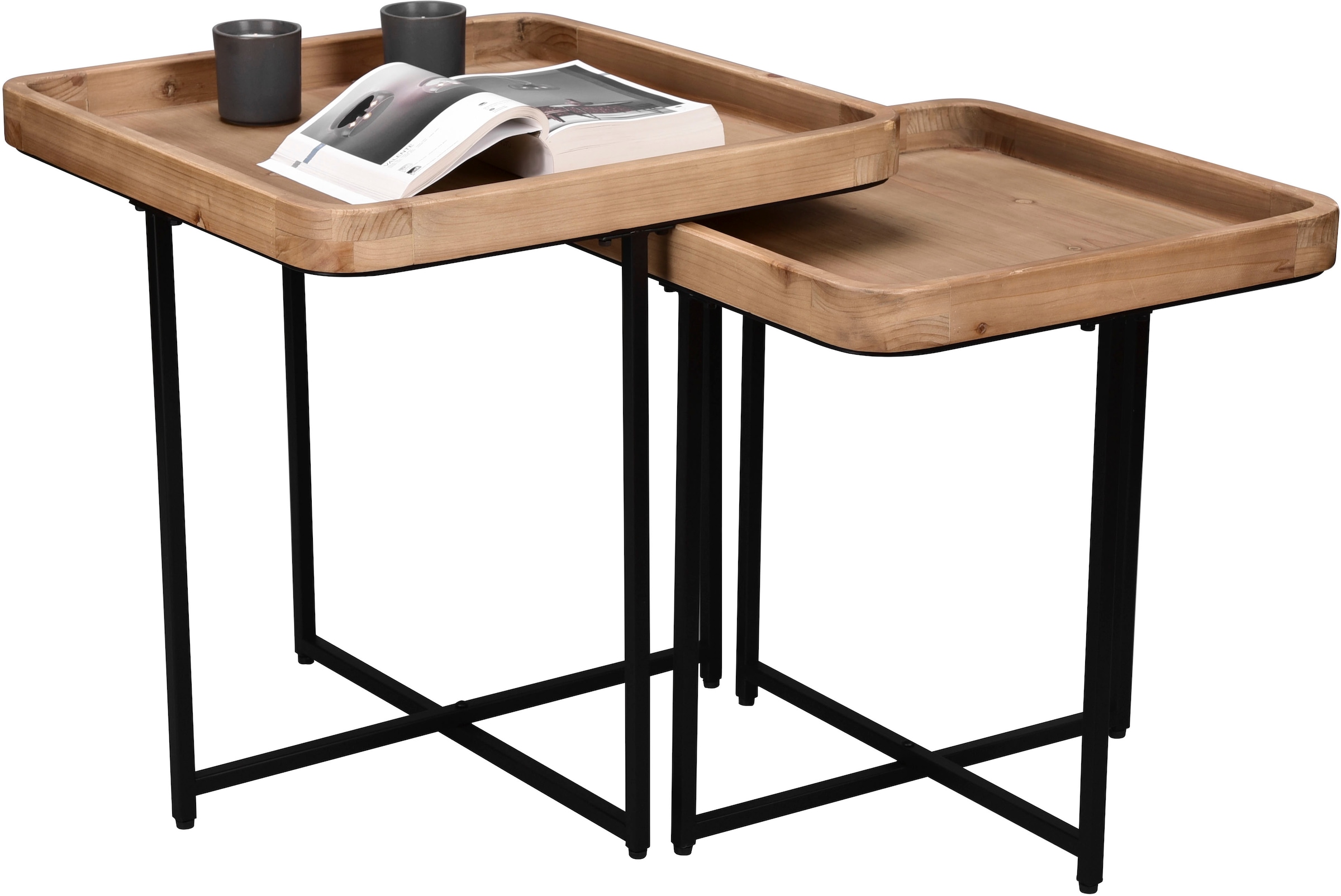 MIRRORS AND MORE Beistelltisch »Jenifer« 2 Stk. tlg.