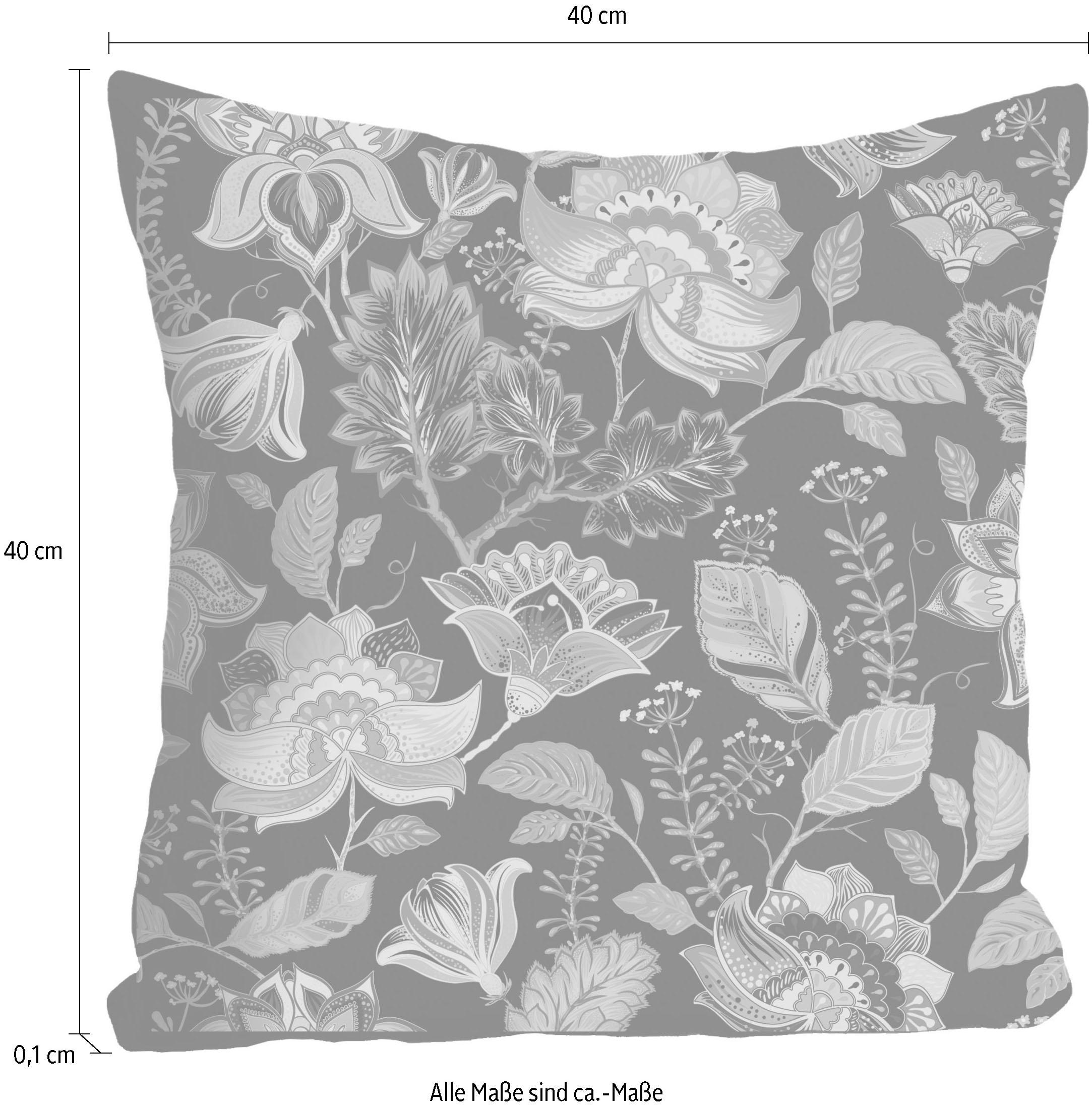 queence Dekokissen »Blumen« Kissenhülle ohne Füllung, 1 Stück