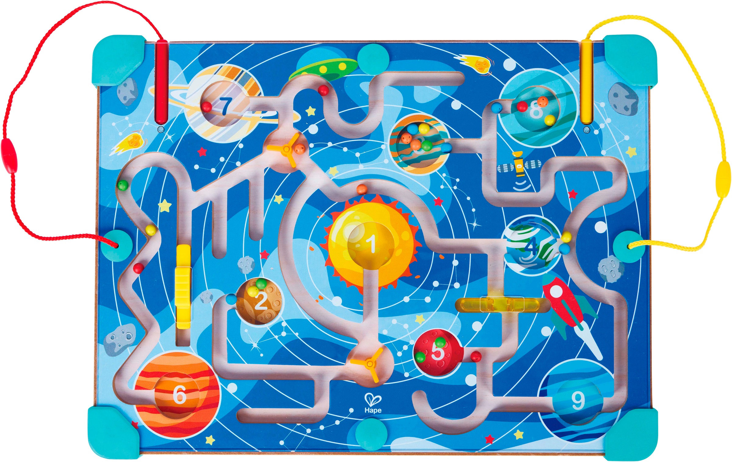 Hape Spielcenter »Labyrinth- & Tangram-Tafel „Weltraum”«