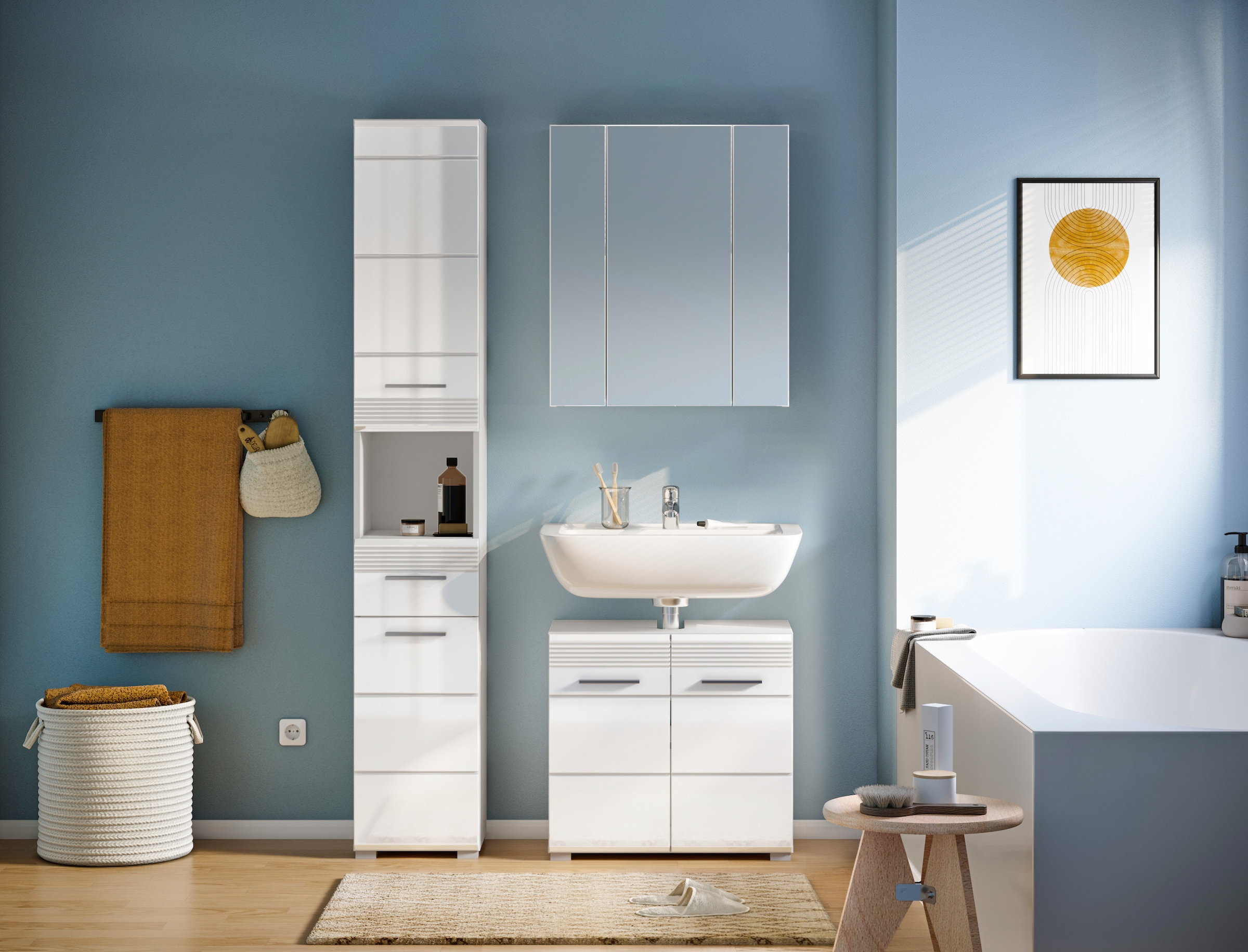 INOSIGN Badmöbel-Set »Malmö, 3 teilig, bestehend aus:« Set, 3 Stk. tlg.