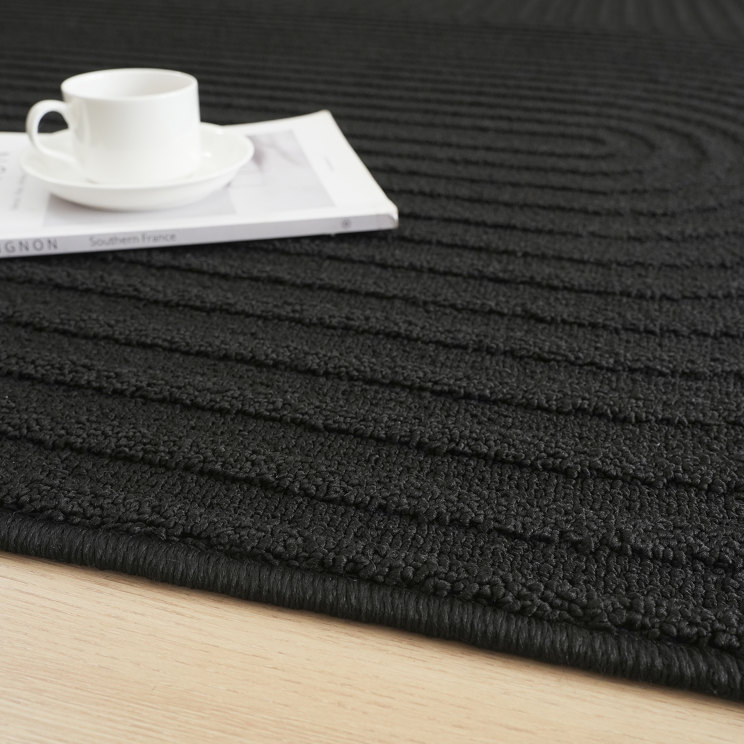 my home Tapis »Jola Hoch-Tief-Design, Scandi-Look, Zen« Rectangulaire 10 mm Höhe Boho, Modern, 3D, Wohnzimmer, Schlafzimmer, wasserabweisend