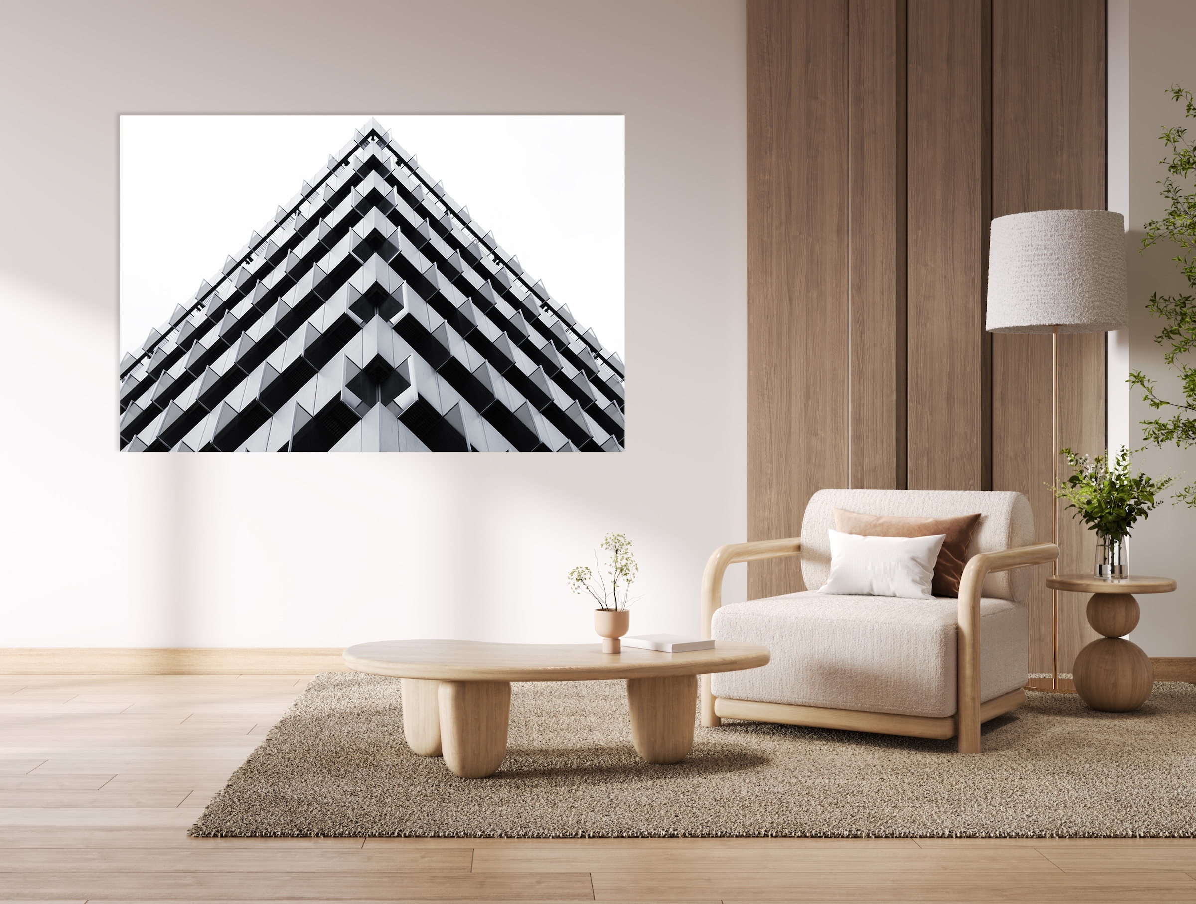 queence Tableau en verre acrylique »Architektur 3D Illusion« 1 cuis tlg. avec effet de profondeur 3D flottant, grâce à la fixation sans cadre