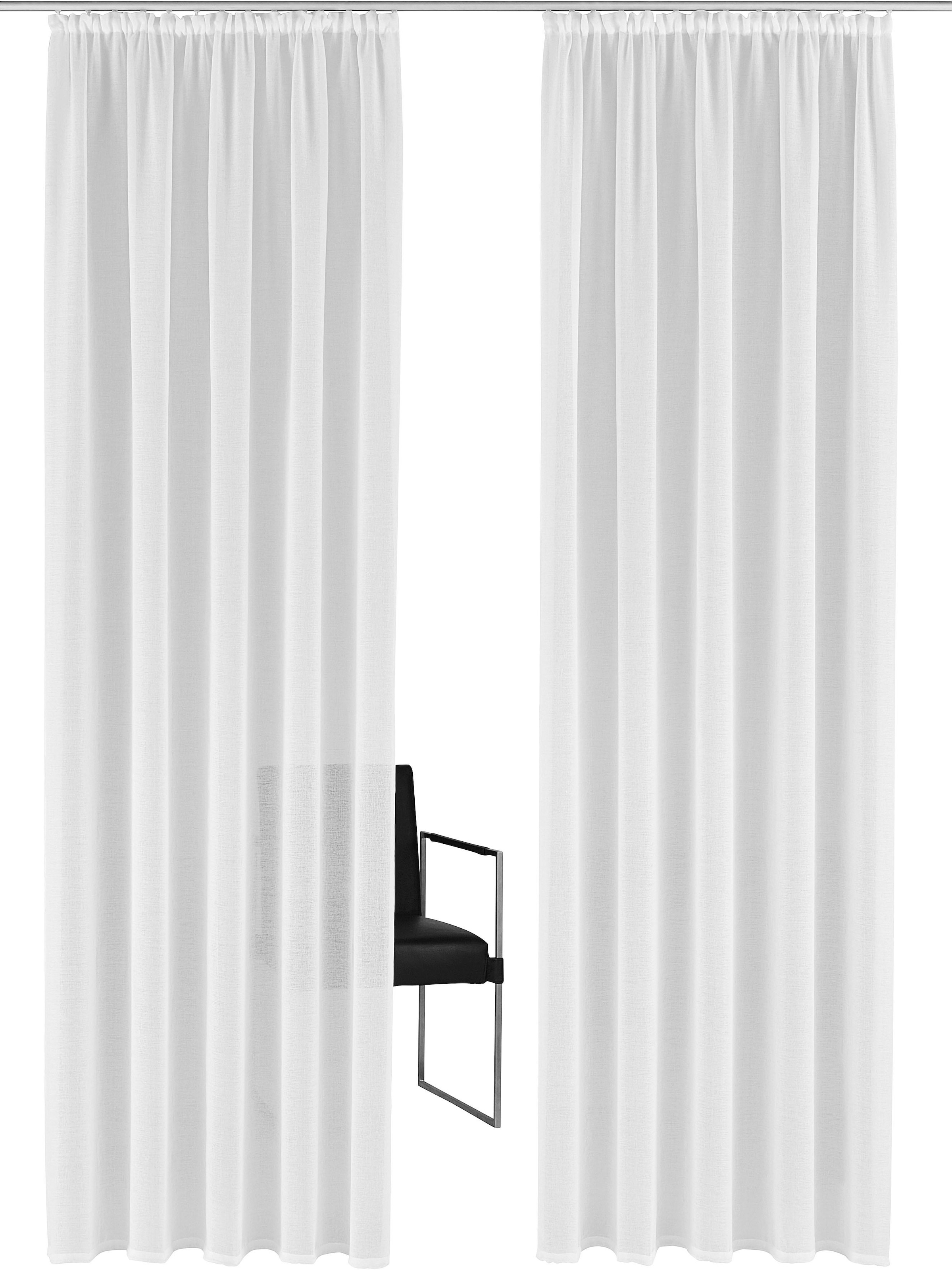 my home Gardine »TENDER« Kräuselband 1 Stk. tlg. Leinen Optik mit Struktur, monochrom, Bestseller