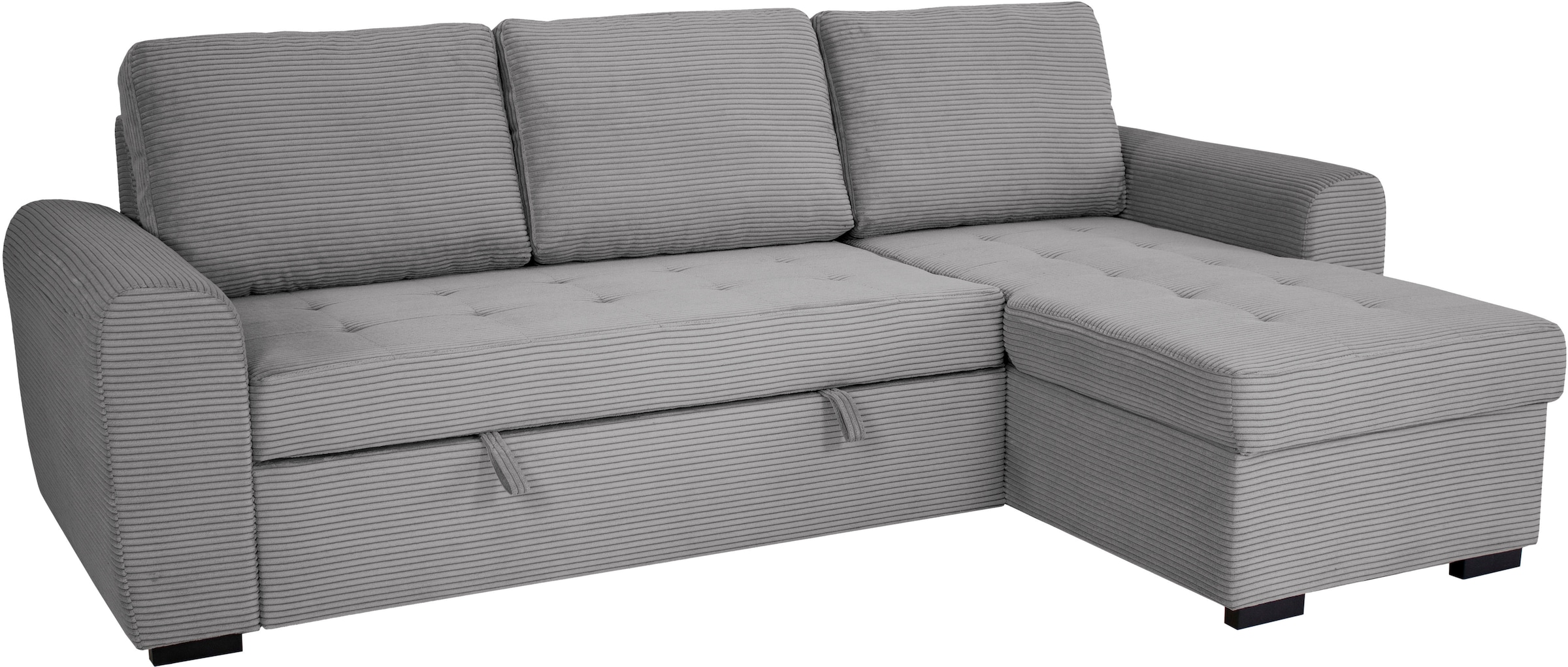 Trends by HG Canapé d'angle »Poll L-Form, B: 245 cm« mit Bettfunktion & Bettkasten