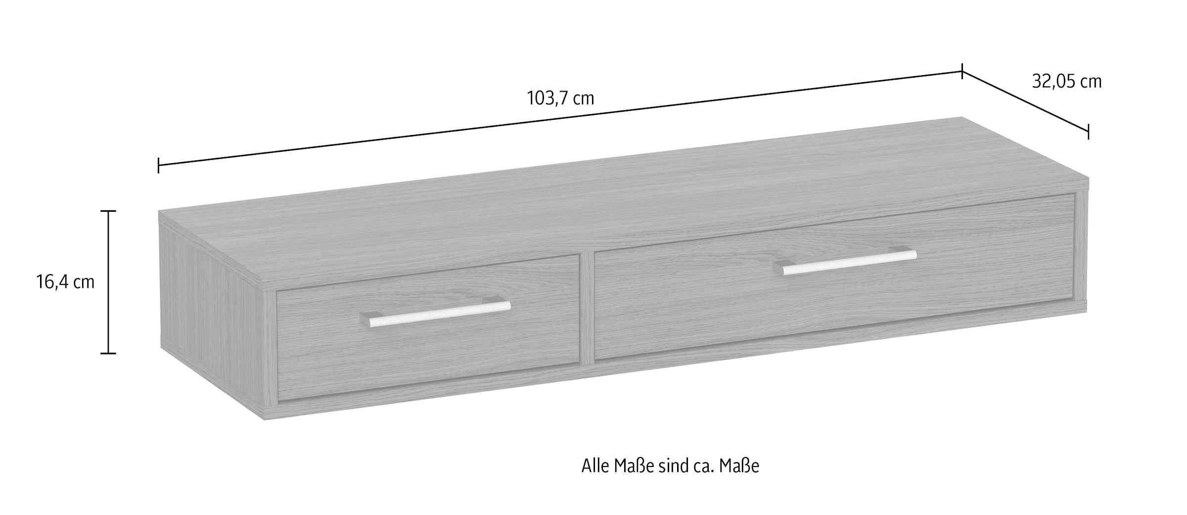 Schildmeyer Console »Glenn, Art-Déco Design mit eleganten Goldakzenten, Made in Germany« 1 cuis tlg. Modernes Nussbaum mit goldfarbenen Details, Made in Germany