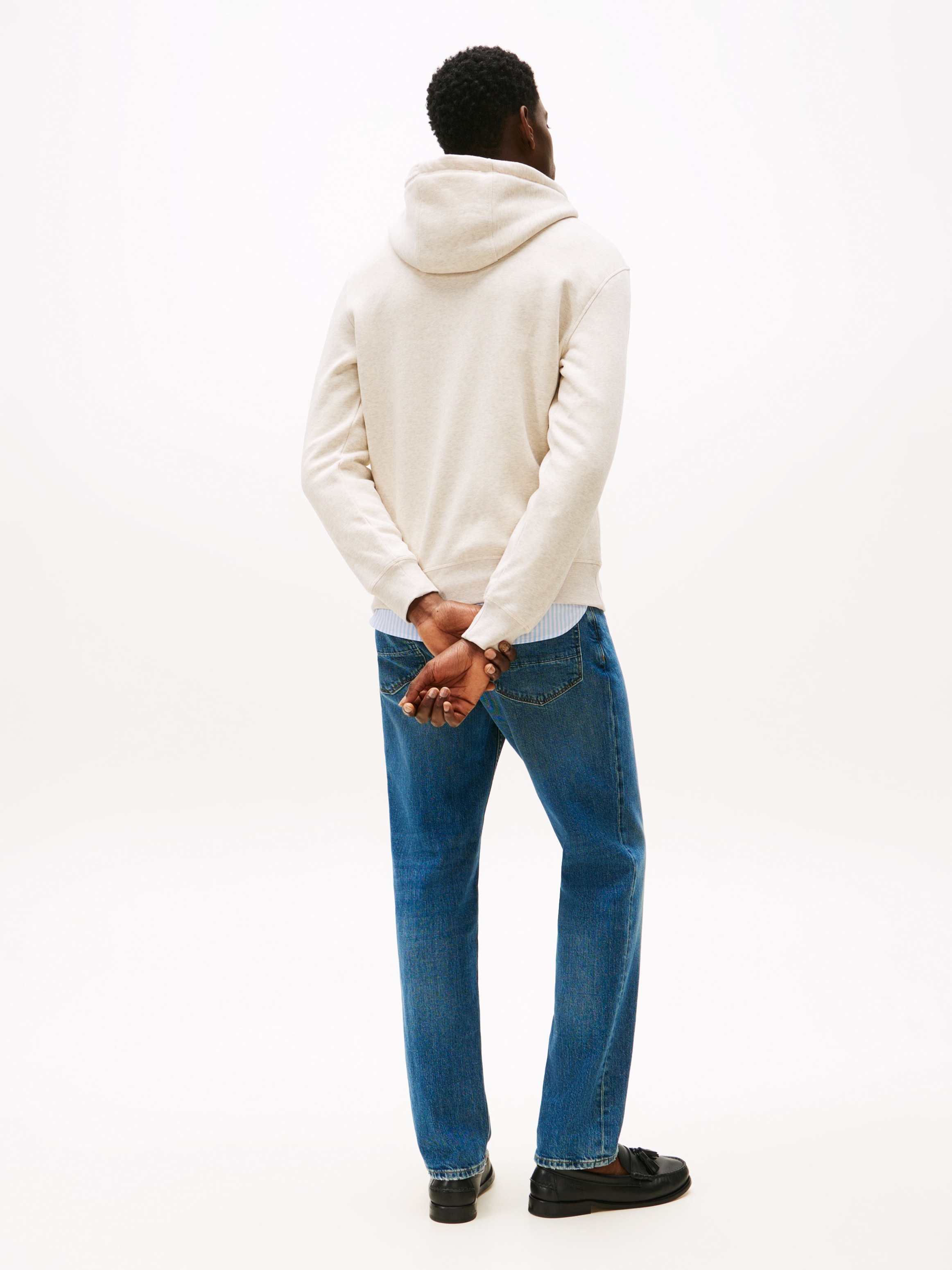 Tommy Hilfiger Sweat à capuche »TOMMY LOGO HOODY mit Kapuze und Kängurutasche«, unifarben, casual, regular fit, Baumwollmix, Kapuze
