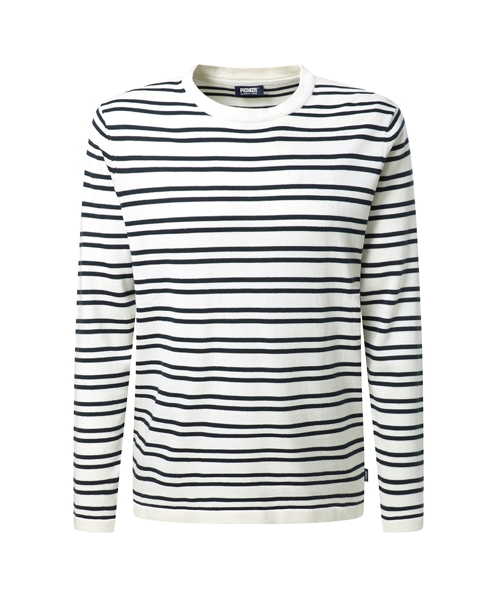 Pioneer Authentic Jeans Pull en tricot in Streifen-Optik