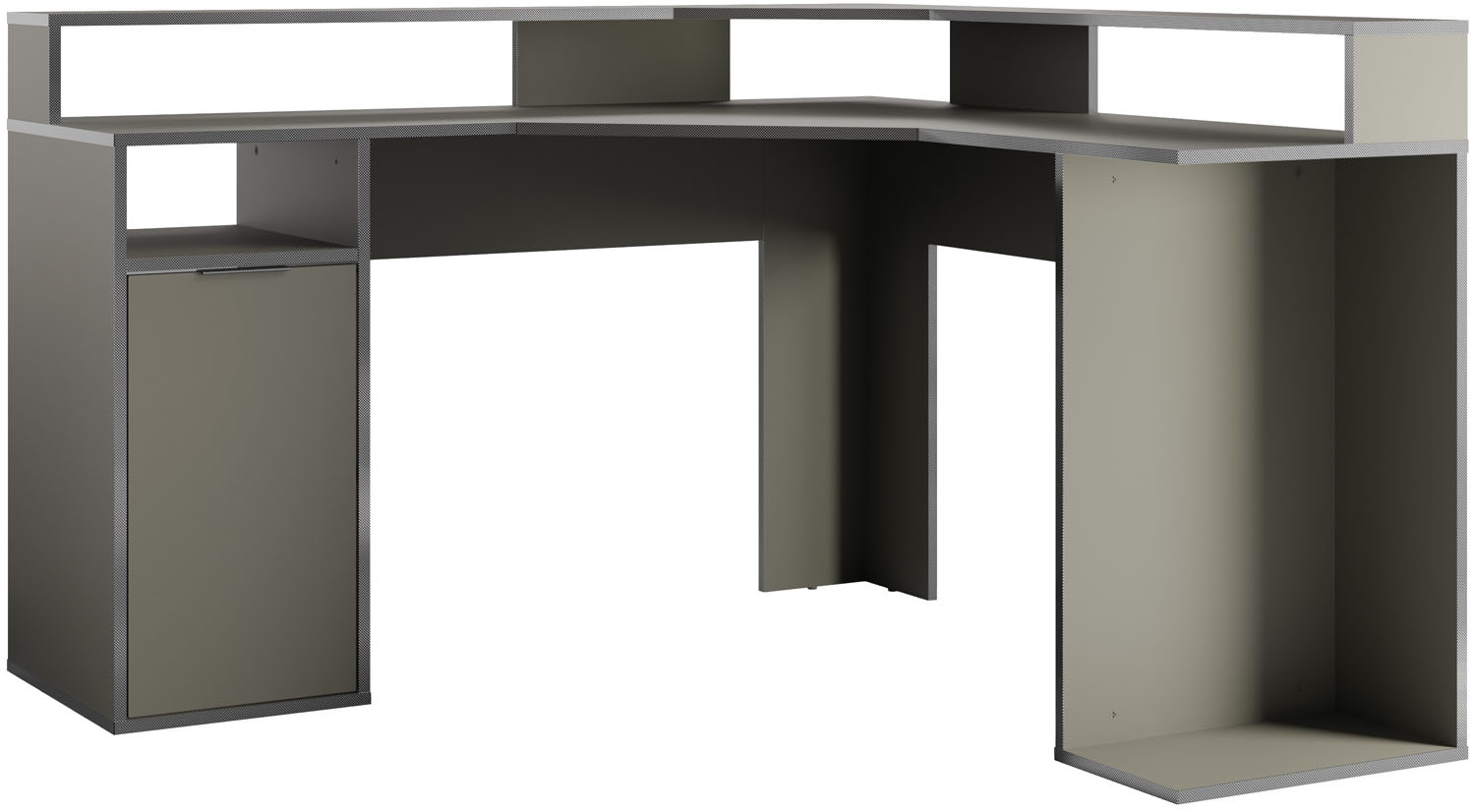 Home affaire Bureau d'angle »Omaha« Gamingtisch mit Tür, Towerfach und Monitorablage, Breite 139 cm