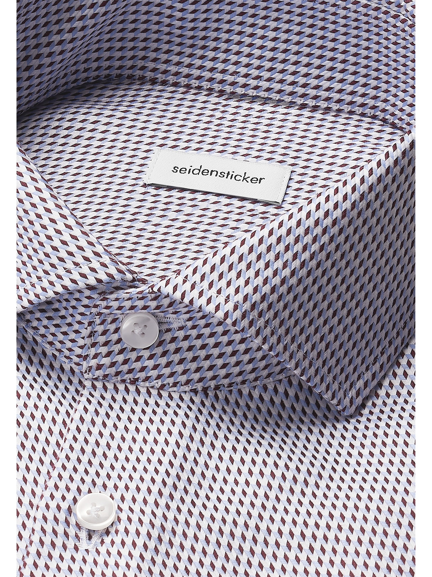 seidensticker Chemise d'affaires »Schwarze Rose« Regular 1/1 Kentkragen Pepita