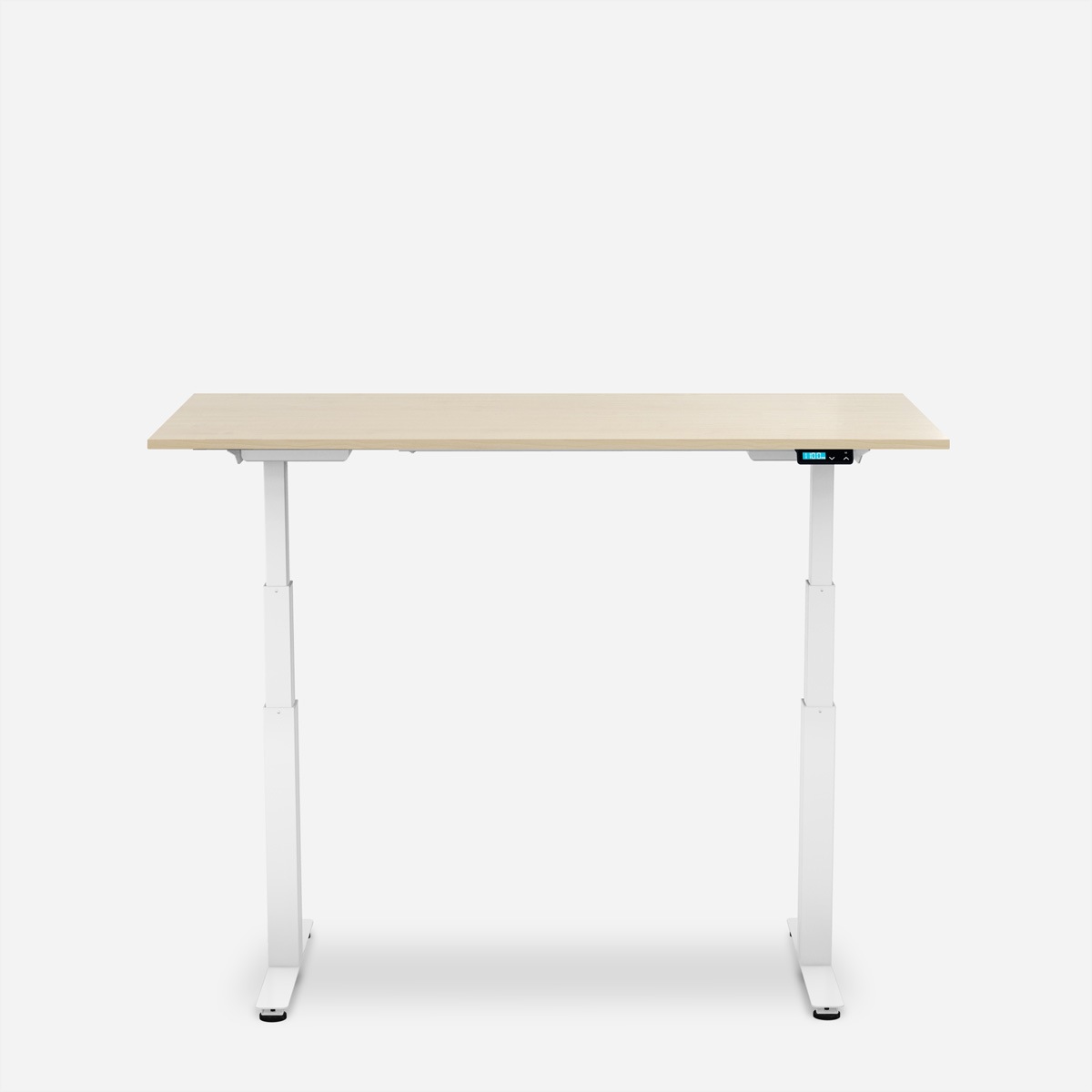   »WRK21 Schreibtisch Work 140 x 80 cm, Höhenverstellbar, Mandal Ahorn / Weiss« ()
