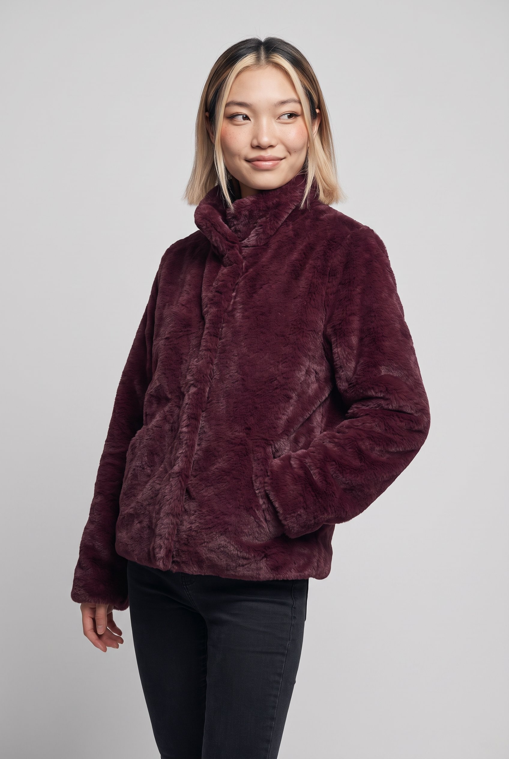 ONLY Fellimitatjacke »ONLNEWVIDA LIFE FAUX FUR JACKET OTW CC« ohne Kapuze Kunstfaser,