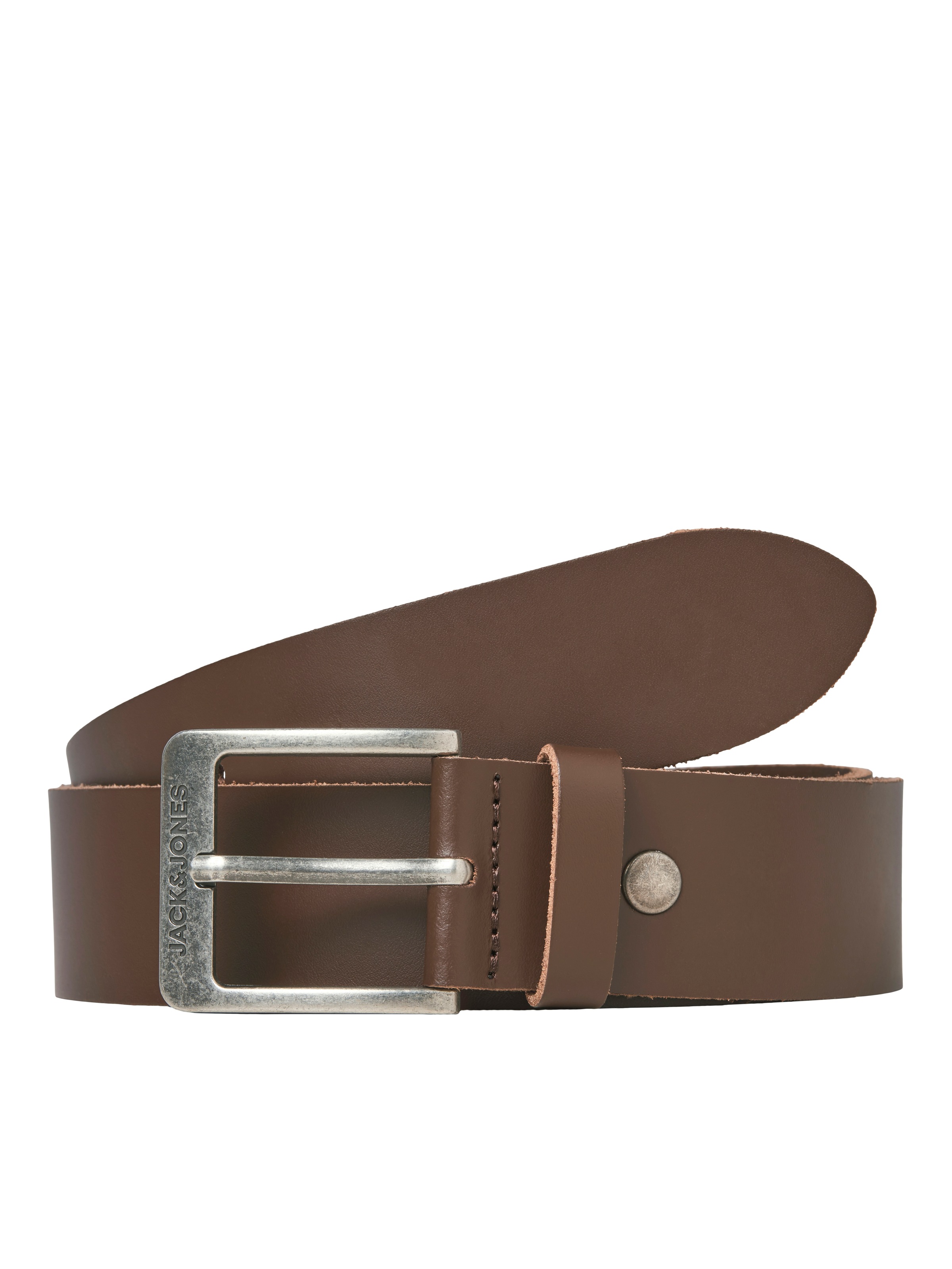 Jack & Jones Ceinture en cuir »JACBRAGA LEATHER BELT SN« mit silberner Schliesse