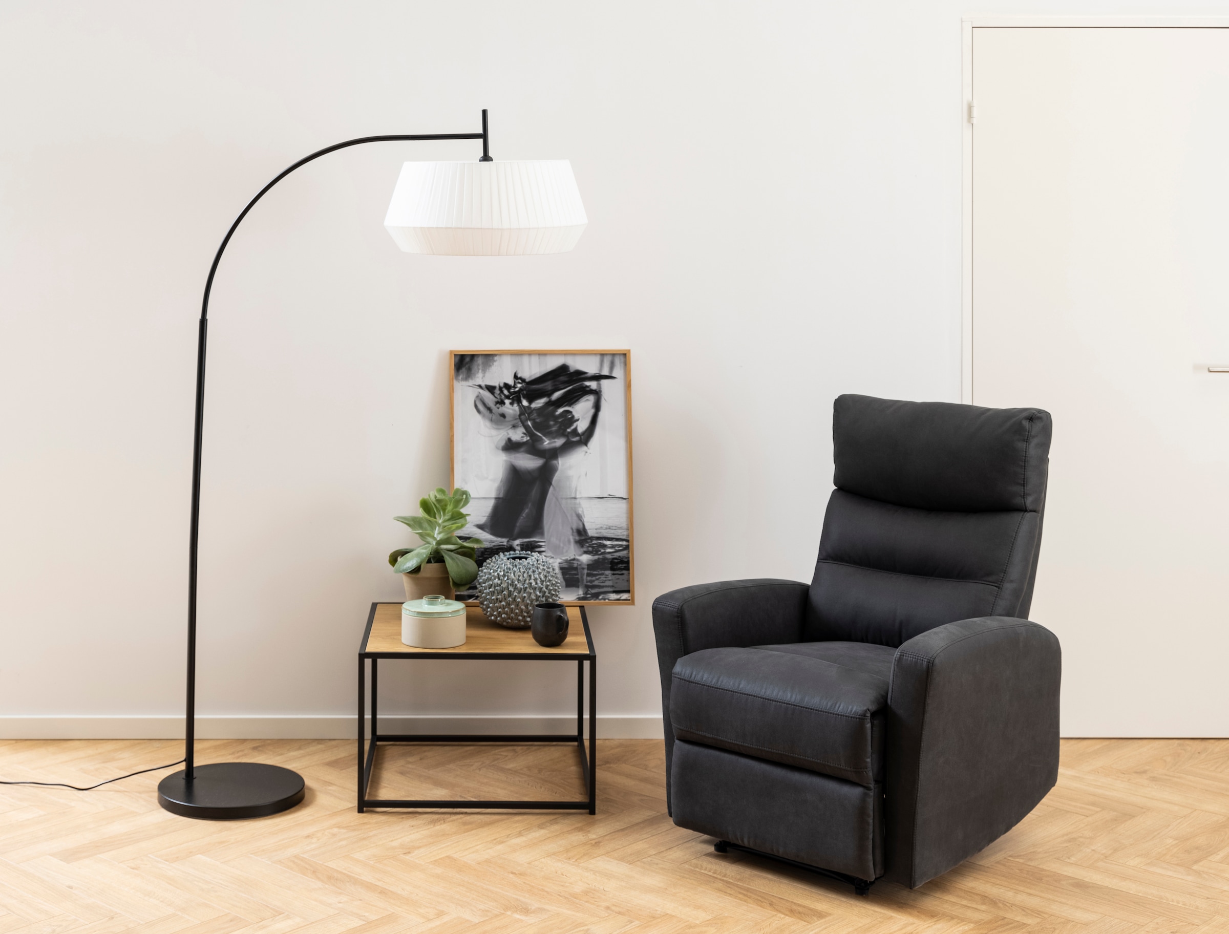 ACTONA GROUP Table basse structure métallique au look industriel moderne, carrée, largeur 60 cm