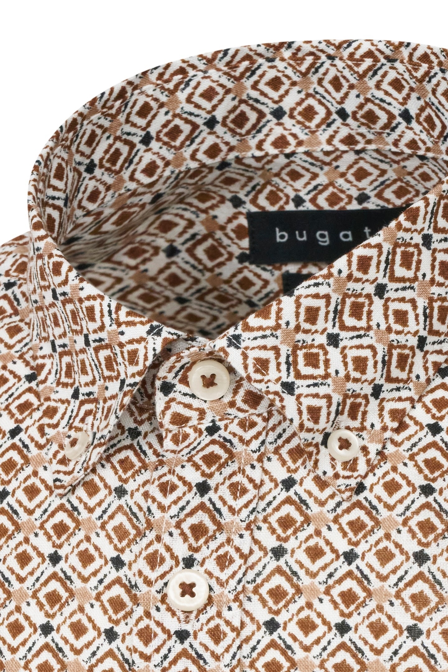 bugatti Kurzarmhemd aus Leinen