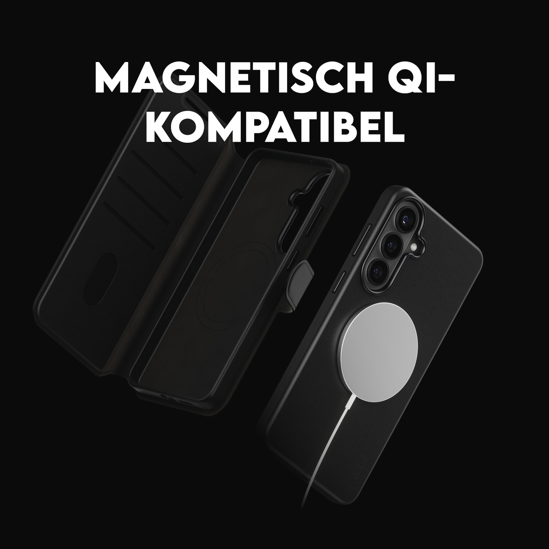 CARE by PanzerGlass Handyhülle »Tango 2-in-1 Wallet Case mit Qi für Samsung Galaxy S26« Samsung Galaxy S26 Backcover, Schutzhülle, Handyschutzhülle, Case, Schutzcase, stossfest