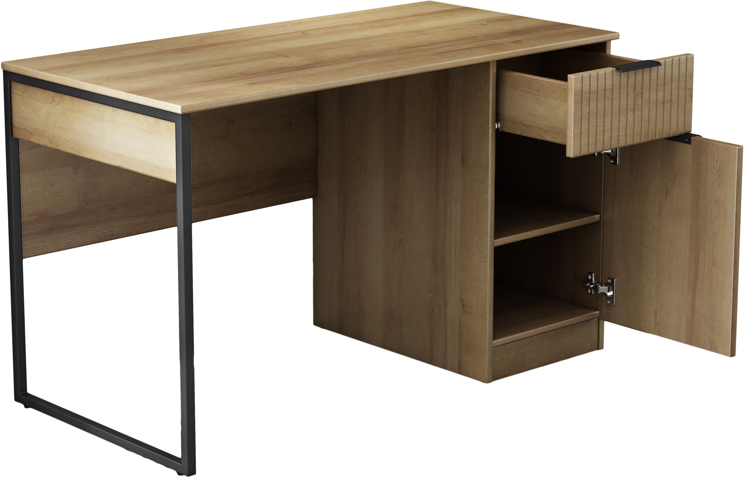 GOODproduct Bureau »Aspea« mit Schublade, ausreichend Stauraum, moderne Rillenoptik, B. 120 cm