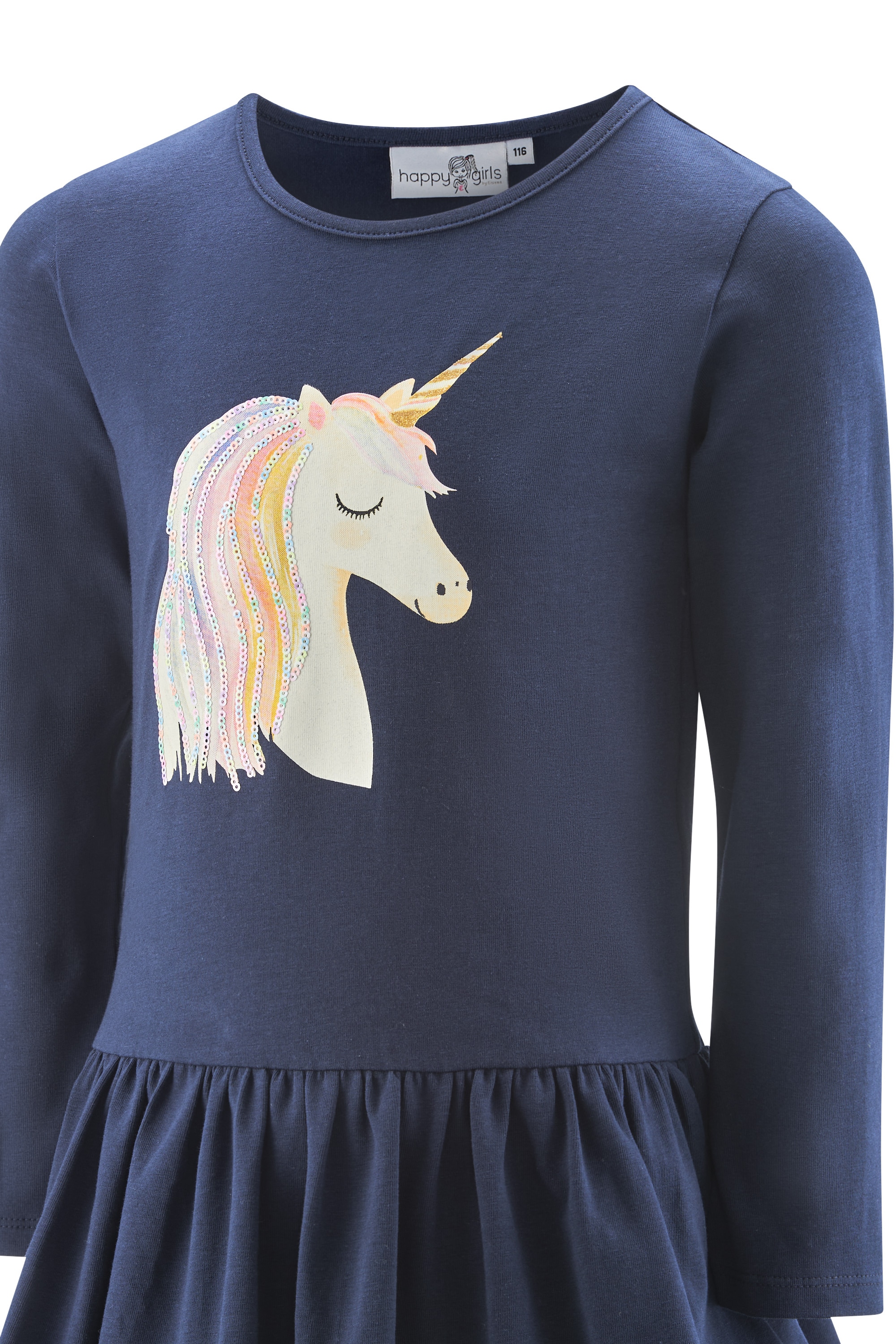 happy girls Robe en jersey Coton avec stretch, paillettes, tulle