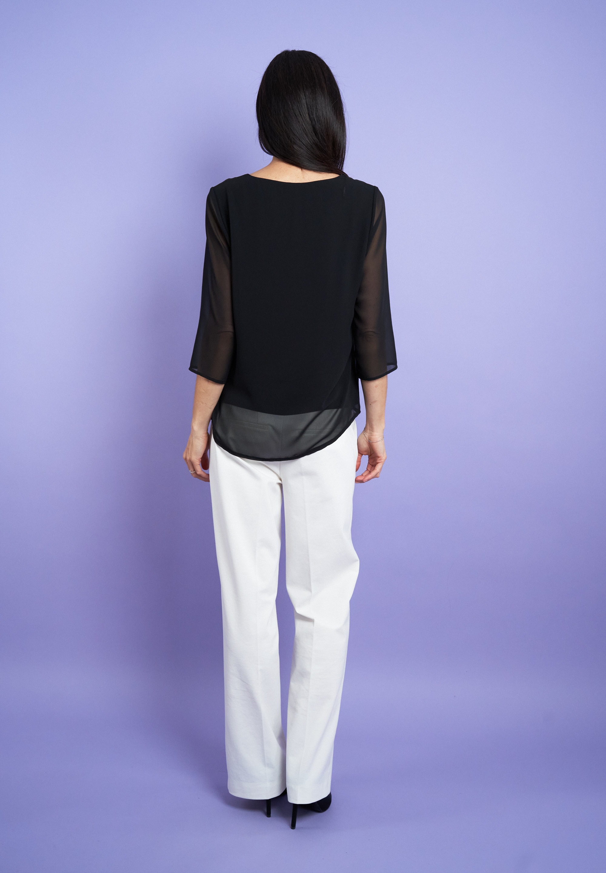 Seidel Moden Chiffonbluse in eleganter 2 in 1 Optik - MADE IN GERMANY