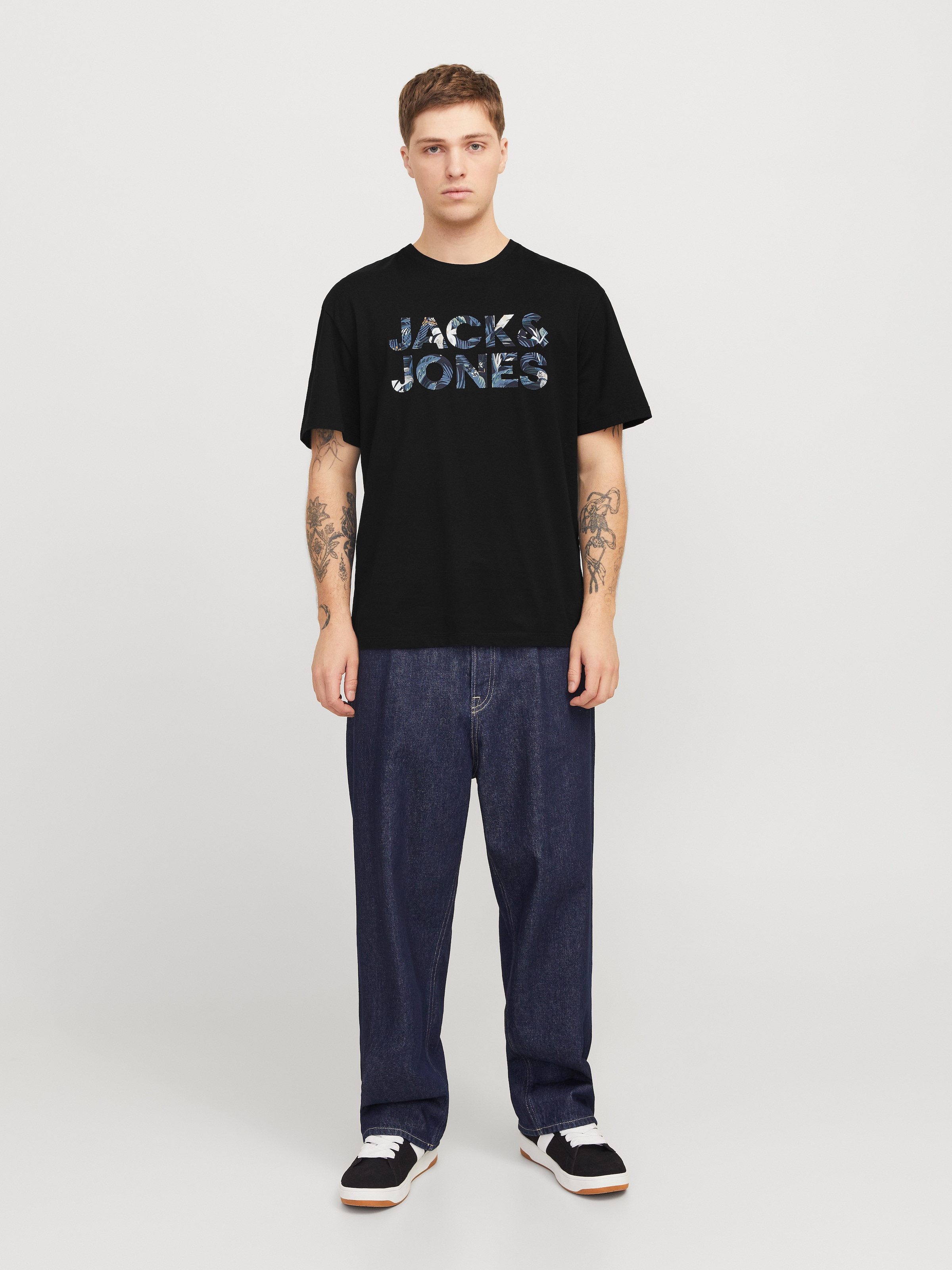 Jack & Jones Rundhalsshirt »JJEBRYAN CORP LOGO TEE SS O-NECK NOOS« mit Logo Druck