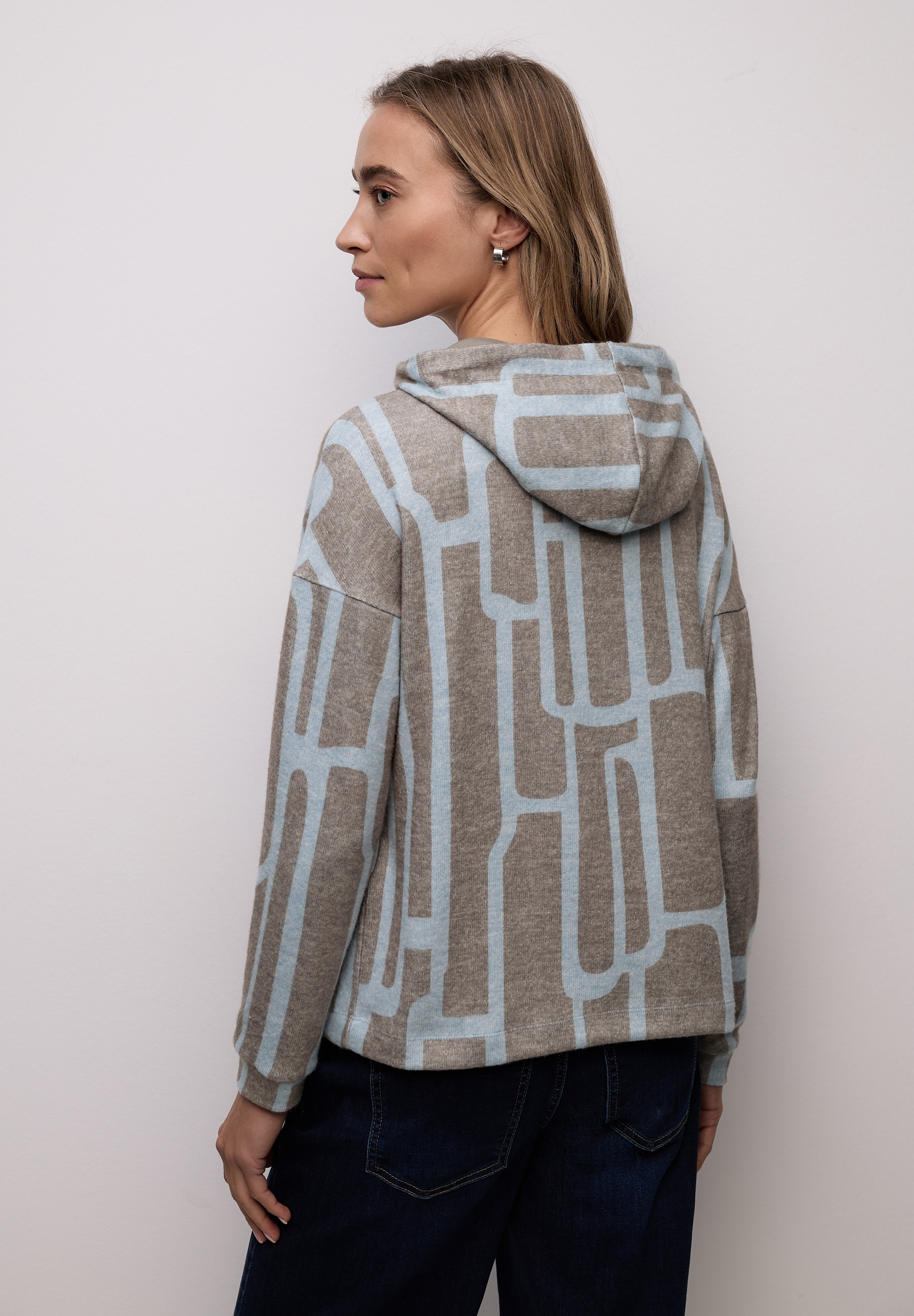 STREET ONE Kapuzenpullover Lässige Kapuze samt Tunnelzug