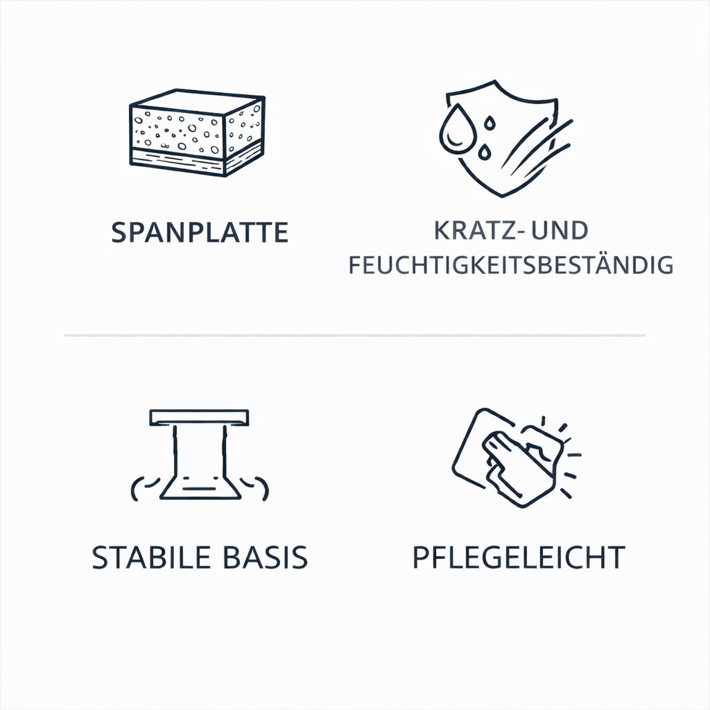 GOODproduct Esstisch »Atina Säulentisch, Küchentisch, Speisetisch, Dekortisch« Moderner Esstisch für 4-6 Personen, erhältlich in Trend-Dekoren