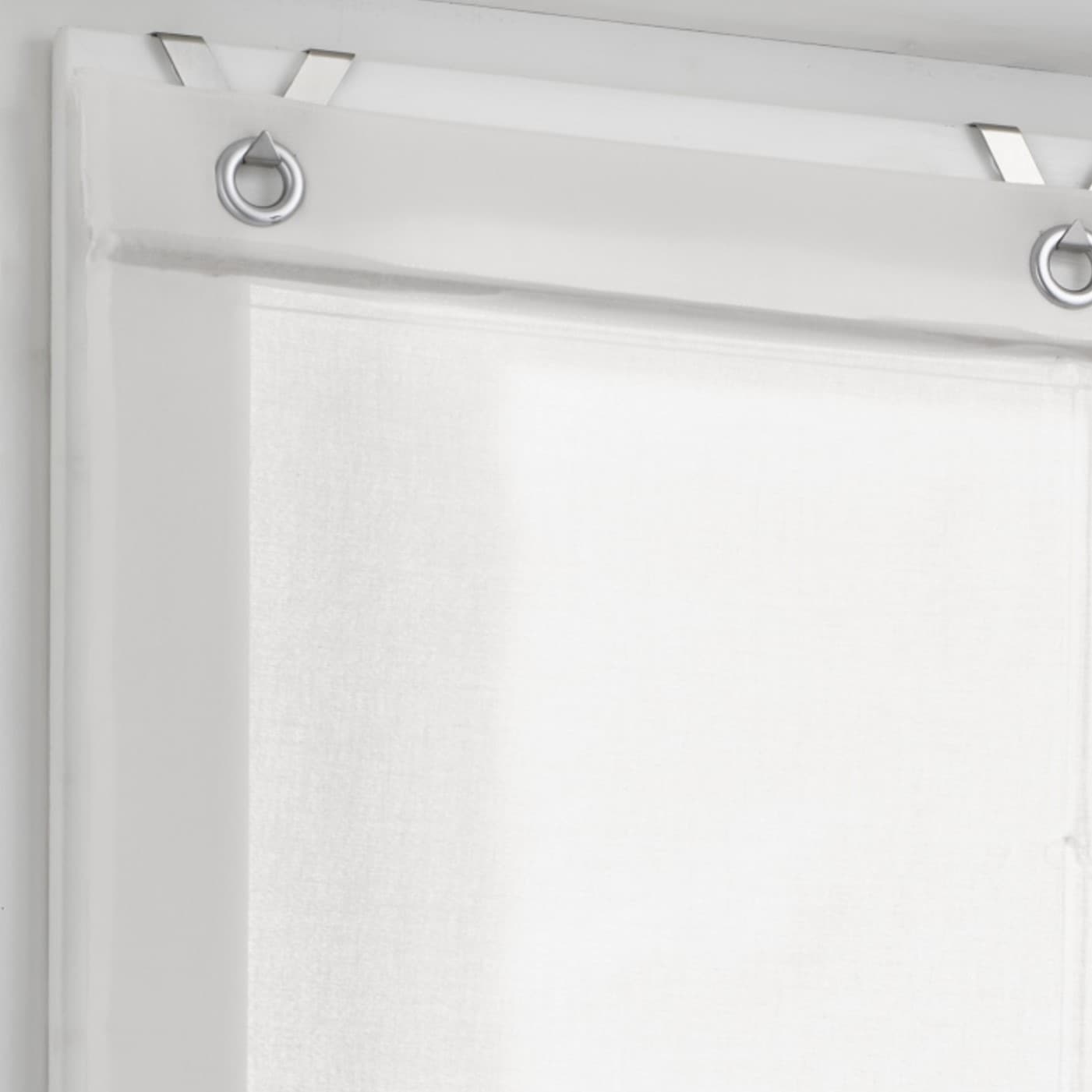 Kutti Raffrollo »Elly« mit Hakenaufhängung ohne Bohren freihängend Baumwolle bestickter Volant