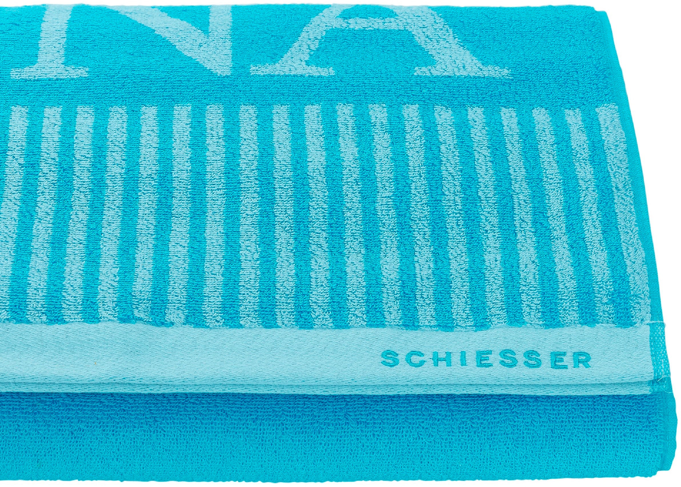 Schiesser Saunatuch »Rom aus garngefärbtem, kuschelweichem Baumwollfrottier« Made in Green