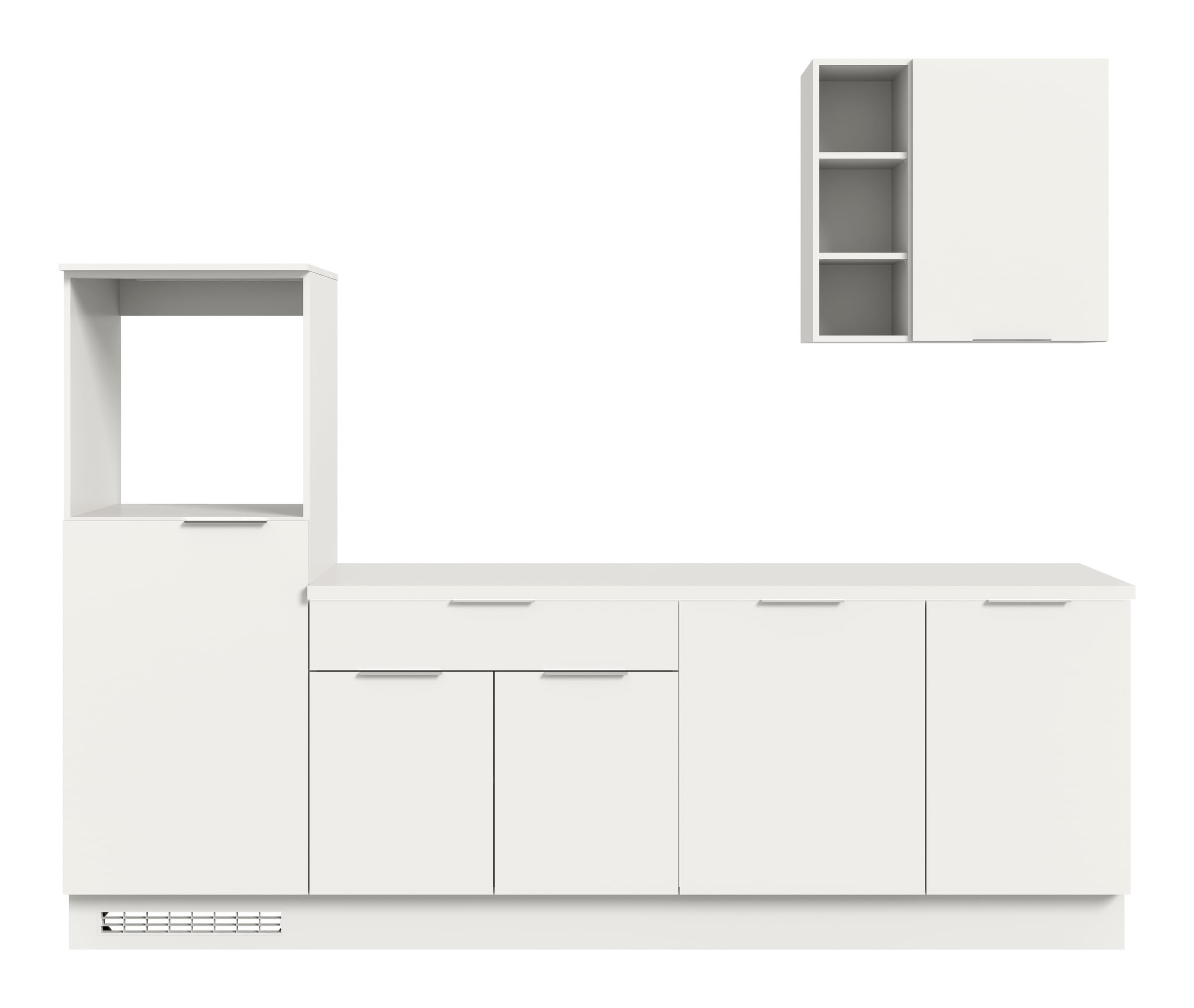 KOCHSTATION Kitchenette »KS-Lulea« Breite 260 cm, ohne E-Geräte, mit 3 cm starker Arbeitsplatte